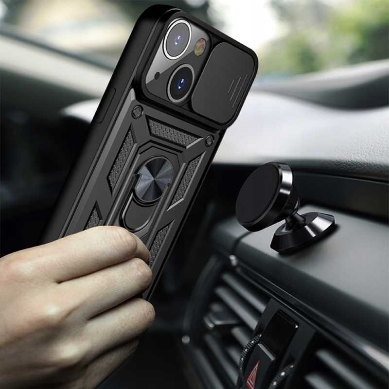 Spacecase Camring iPhone 13 czarny