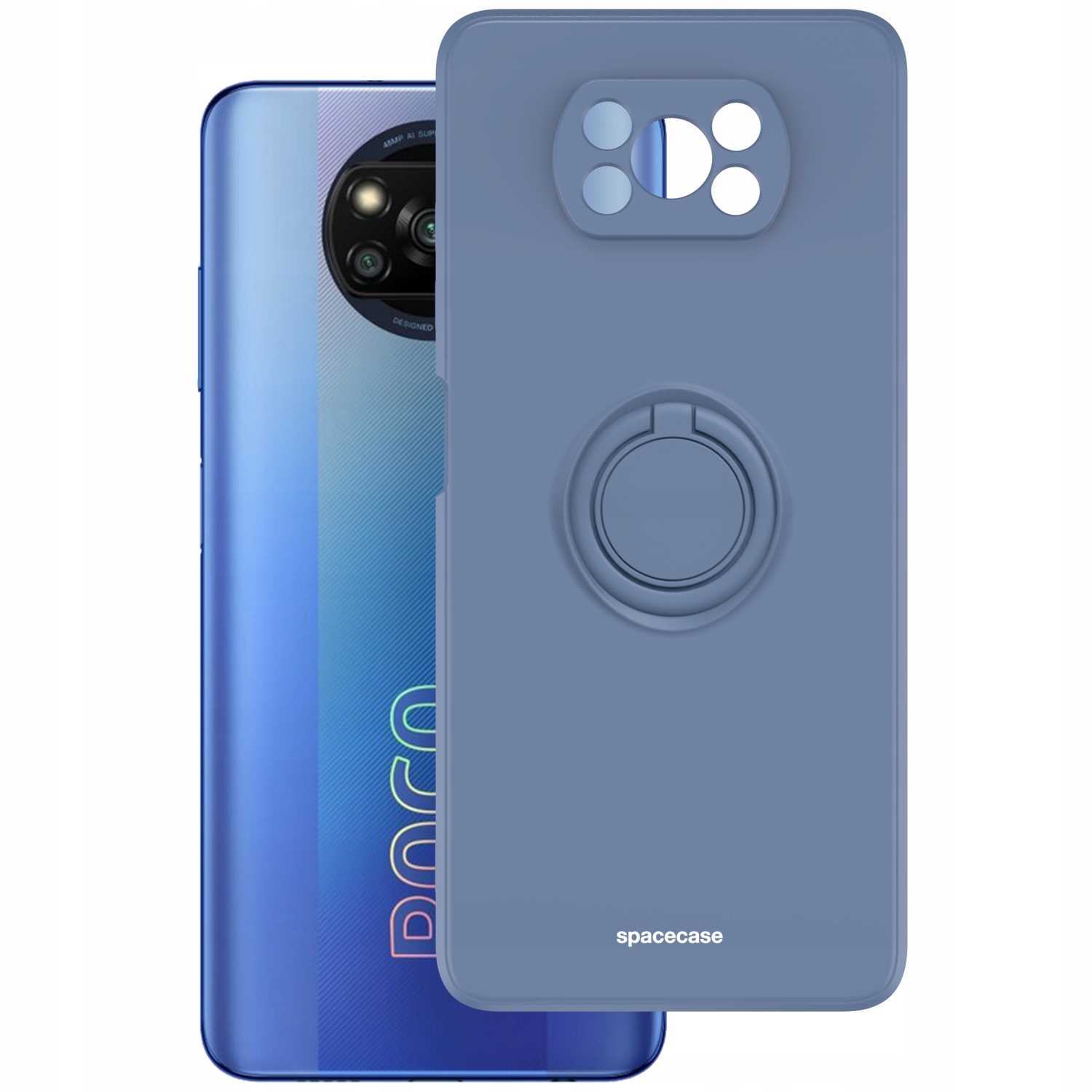 Spacecase Silicone Ring Poco X3 Pro/NFC blue