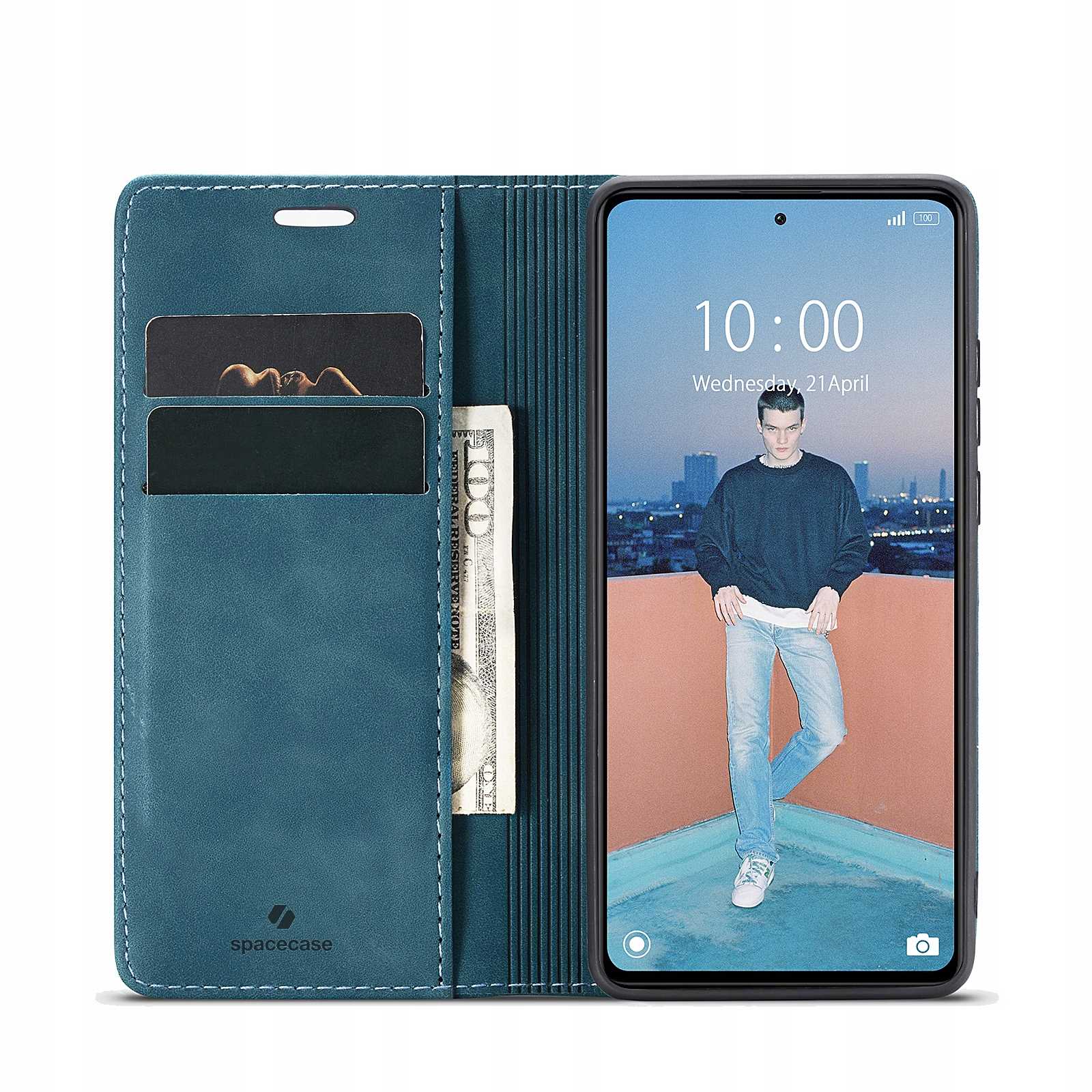 Spacecase Wallet Poco X5 Pro/Note 12 Pro blue