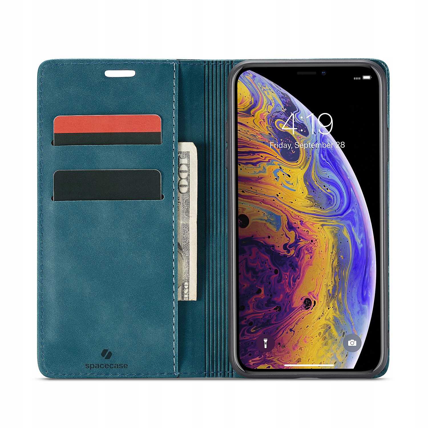 Spacecase Wallet Iphone Xs Max Blue