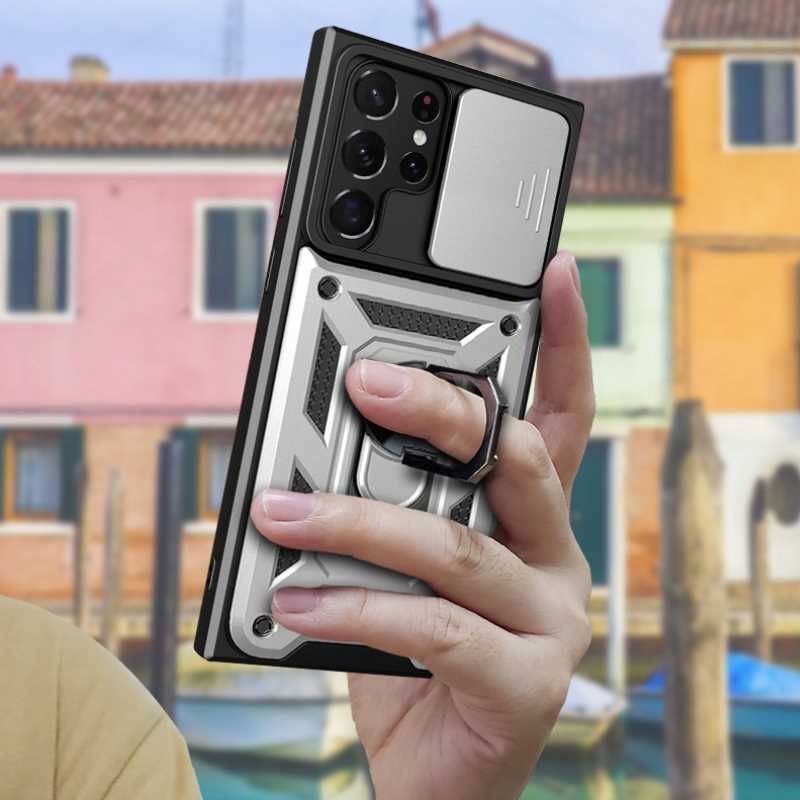 Spacecase Camring Galaxy S22 Ultra silver