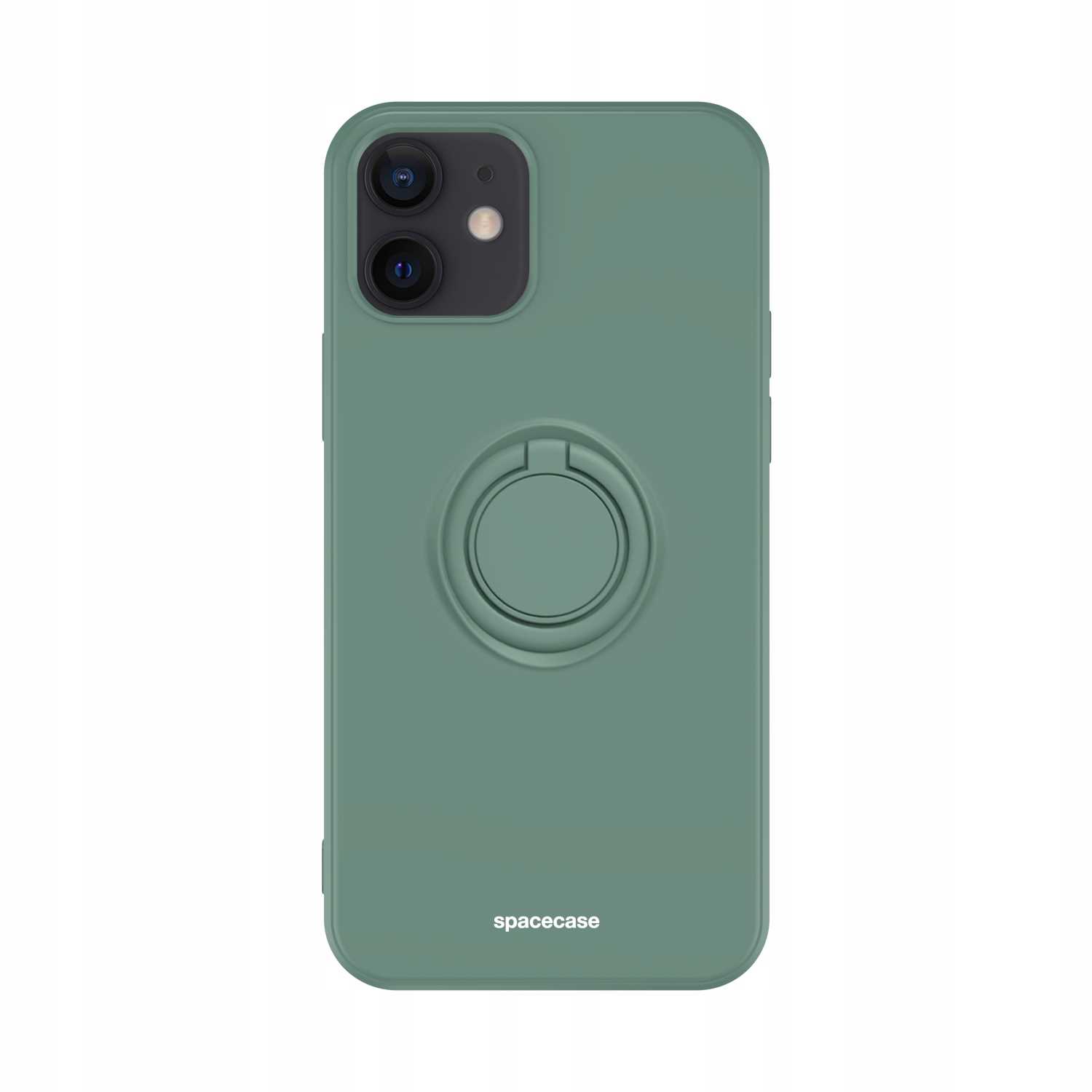 Spacecase Silicone Ring iPhone 12 Mini dark green