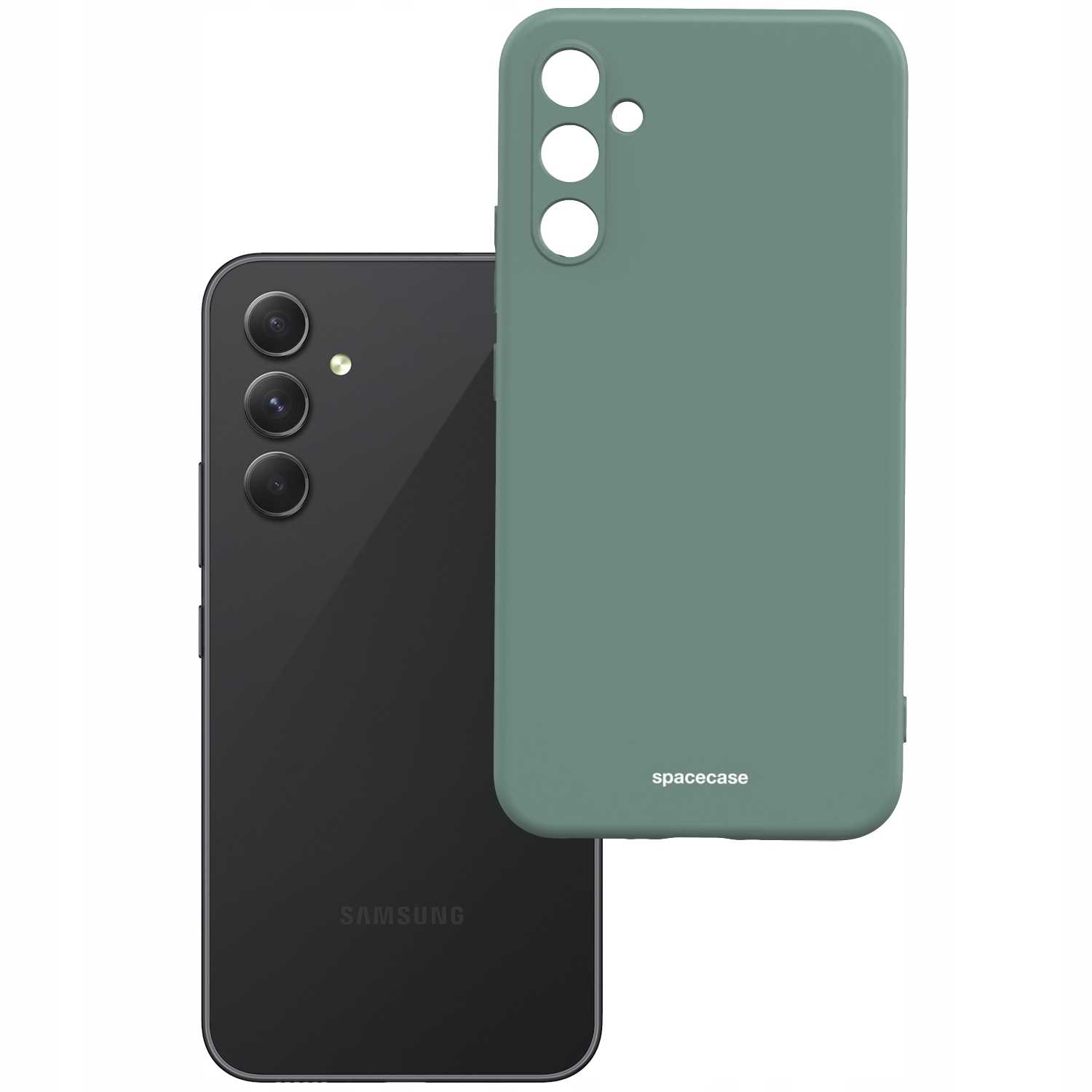 Spacecase Silicone Case Galaxy A54 5G dark green