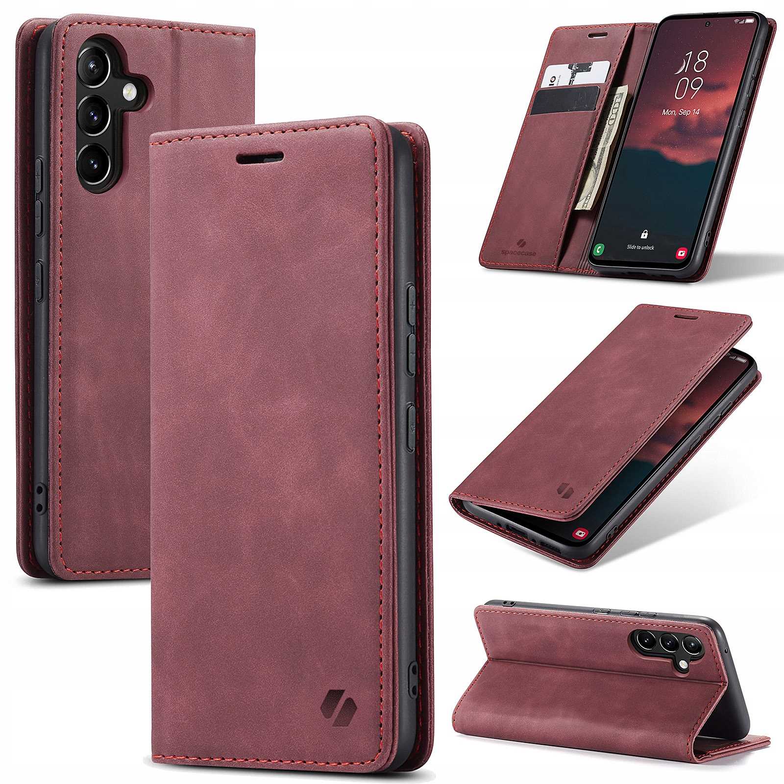 Spacecase Wallet Galaxy A54 5G Red