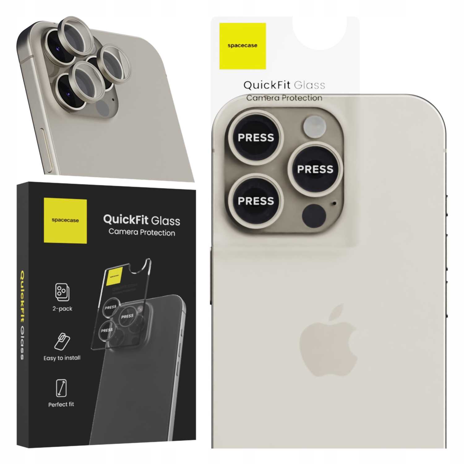 Spacecase QuickFit Camera iPhone 16 Pro/16 Pro Max natural titan