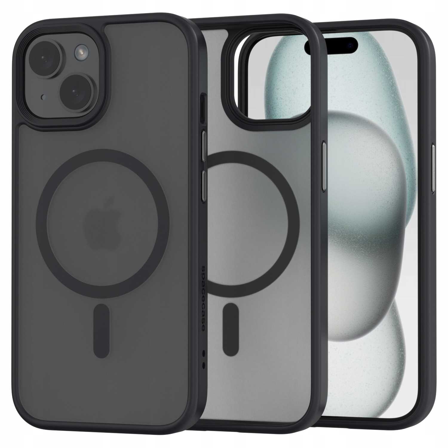 Spacecase Hybrid Mag Iphone 15 Plus Black