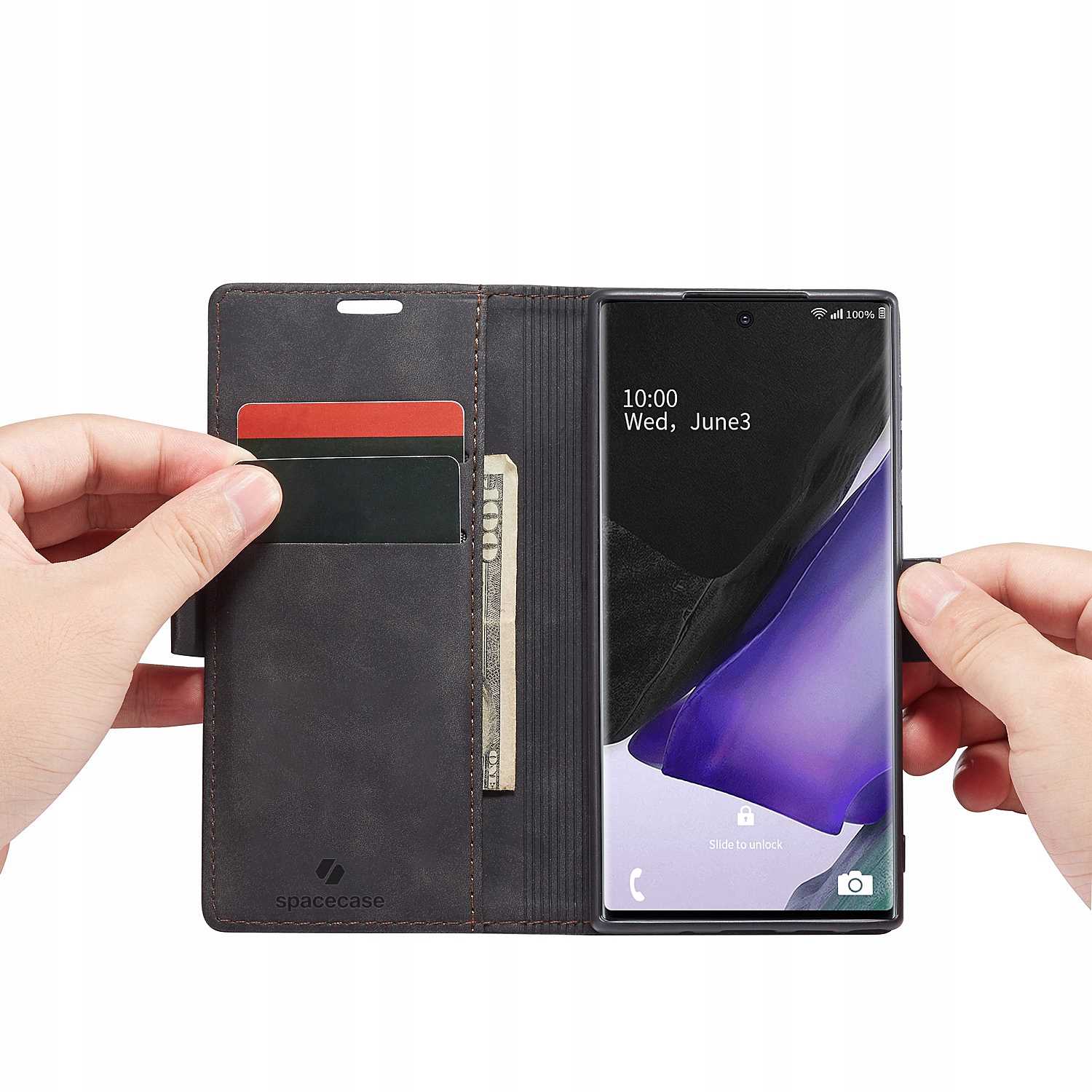 Spacecase Wallet Galaxy Note 20 Black