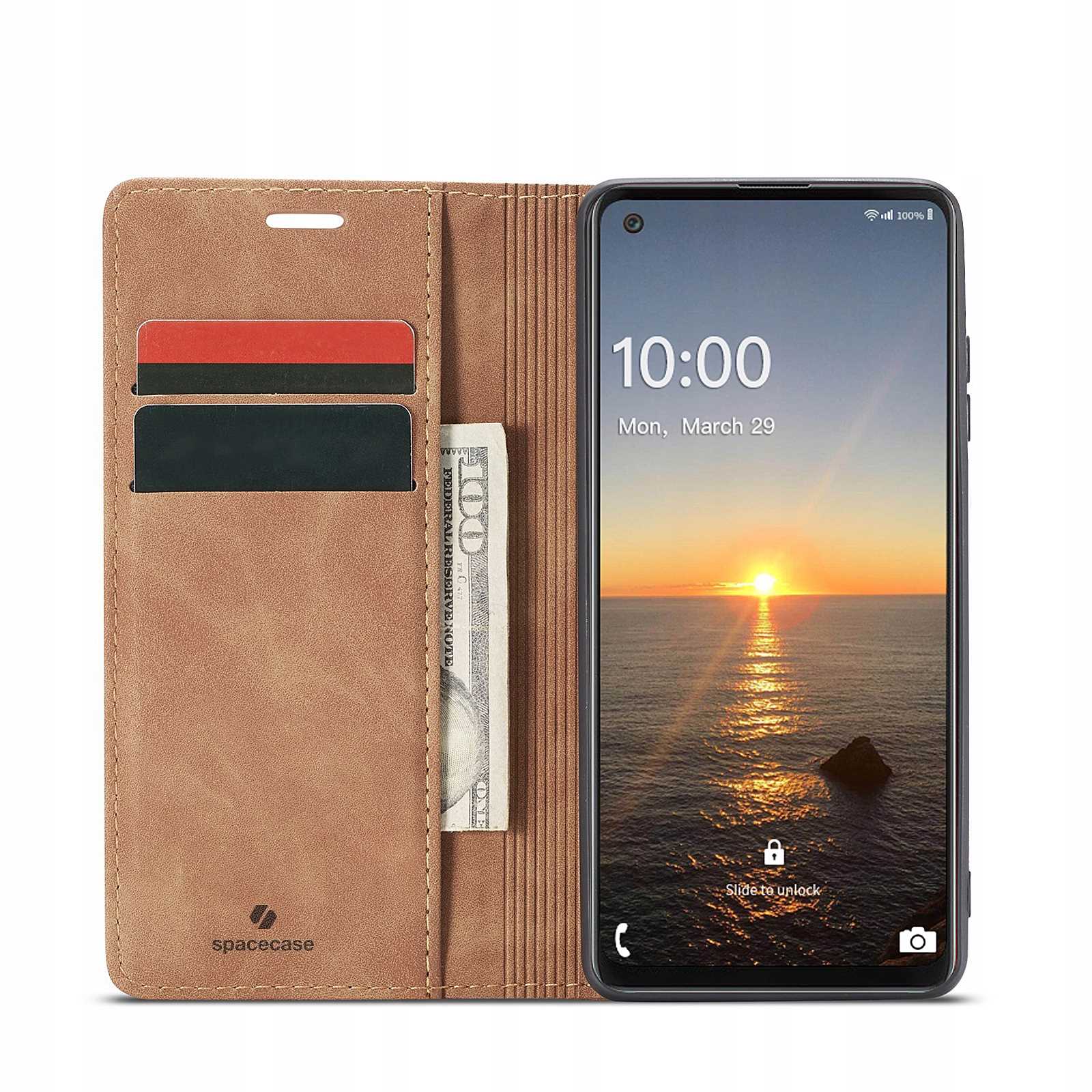 Spacecase Wallet Galaxy A21s light brown