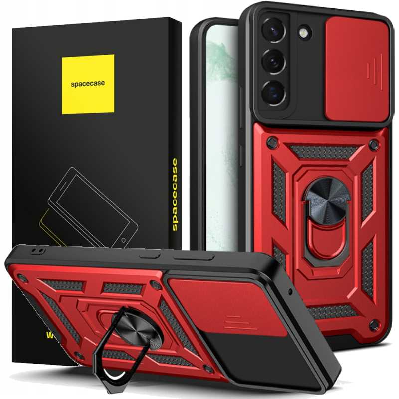 Spacecase Camring Galaxy S22+ Red
