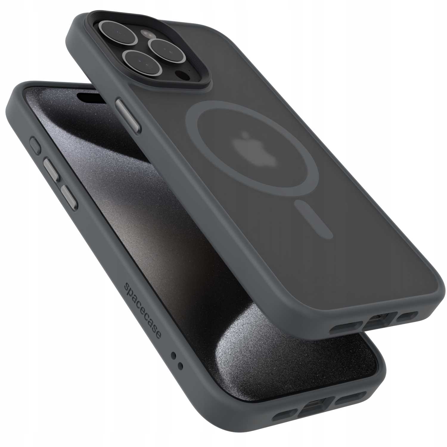 Spacecase Hybrid Mag iPhone 15 Pro Max grey