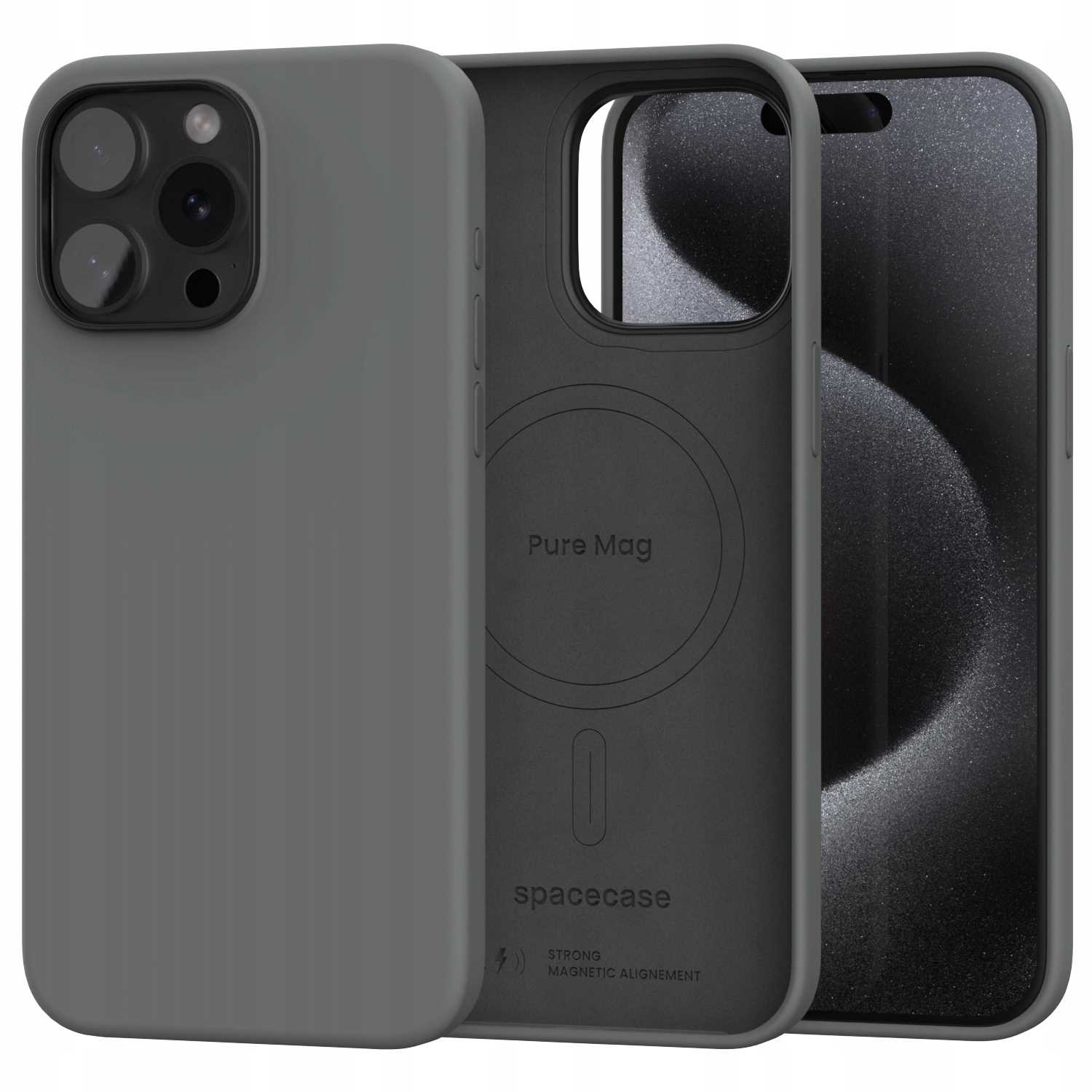 Spacecase Pure Mag iPhone 15 Pro Max gray
