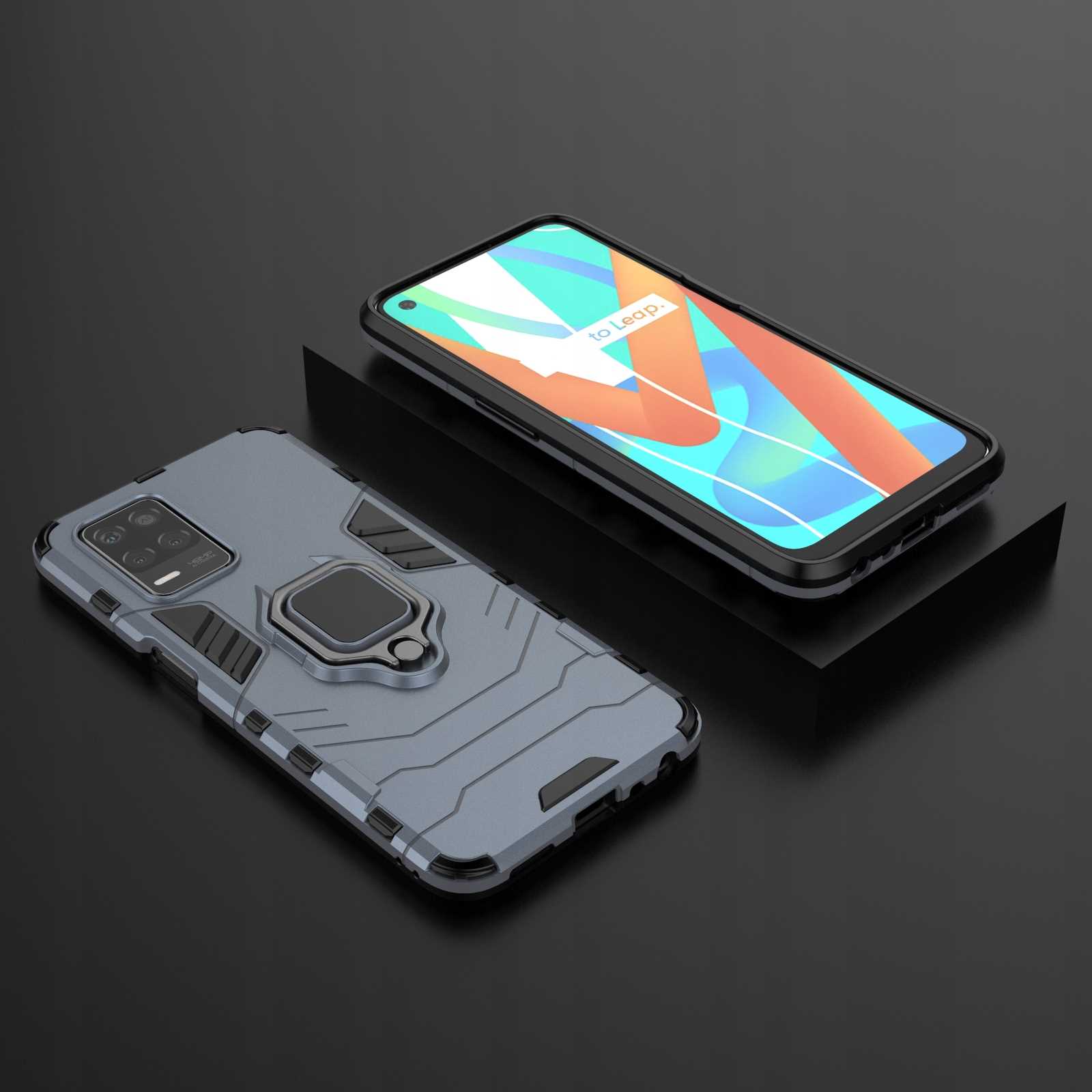 Spacecase X-Ring Realme 8 5G/Narzo 30 niebieski