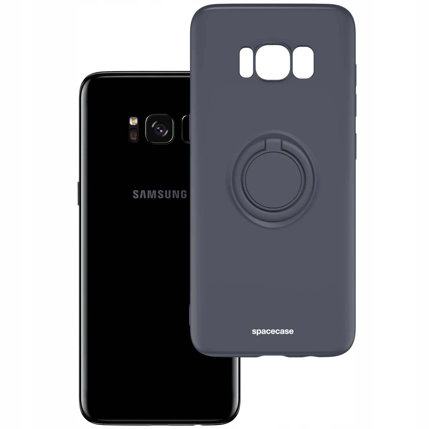 Spacecase Silicone Ring Galaxy S8 Black