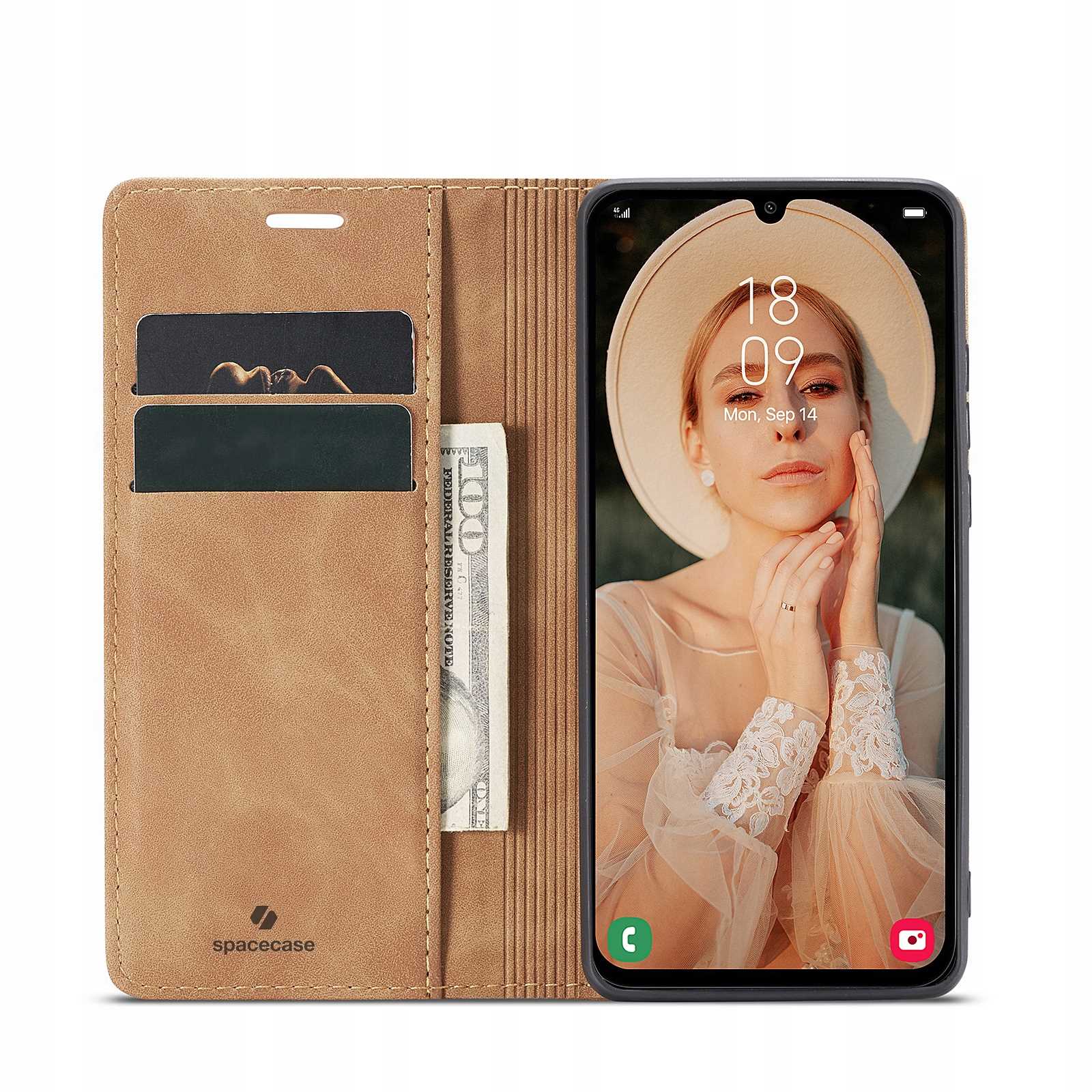 Spacecase Wallet Galaxy A24 Light Brown
