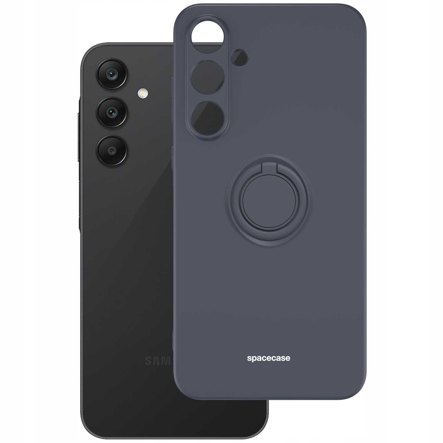 Spacecase Silicone Ring Galaxy A55 5G Black