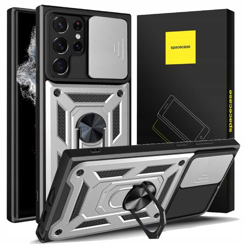 Spacecase Camring Galaxy S22 Ultra Silver