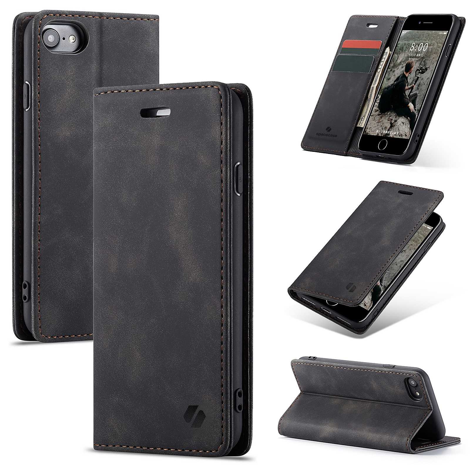 Spacecase Wallet iPhone 6/6s black