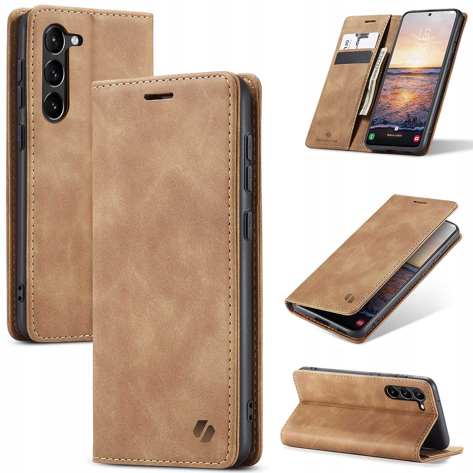 Spacecase Wallet Galaxy S23 Light Brown