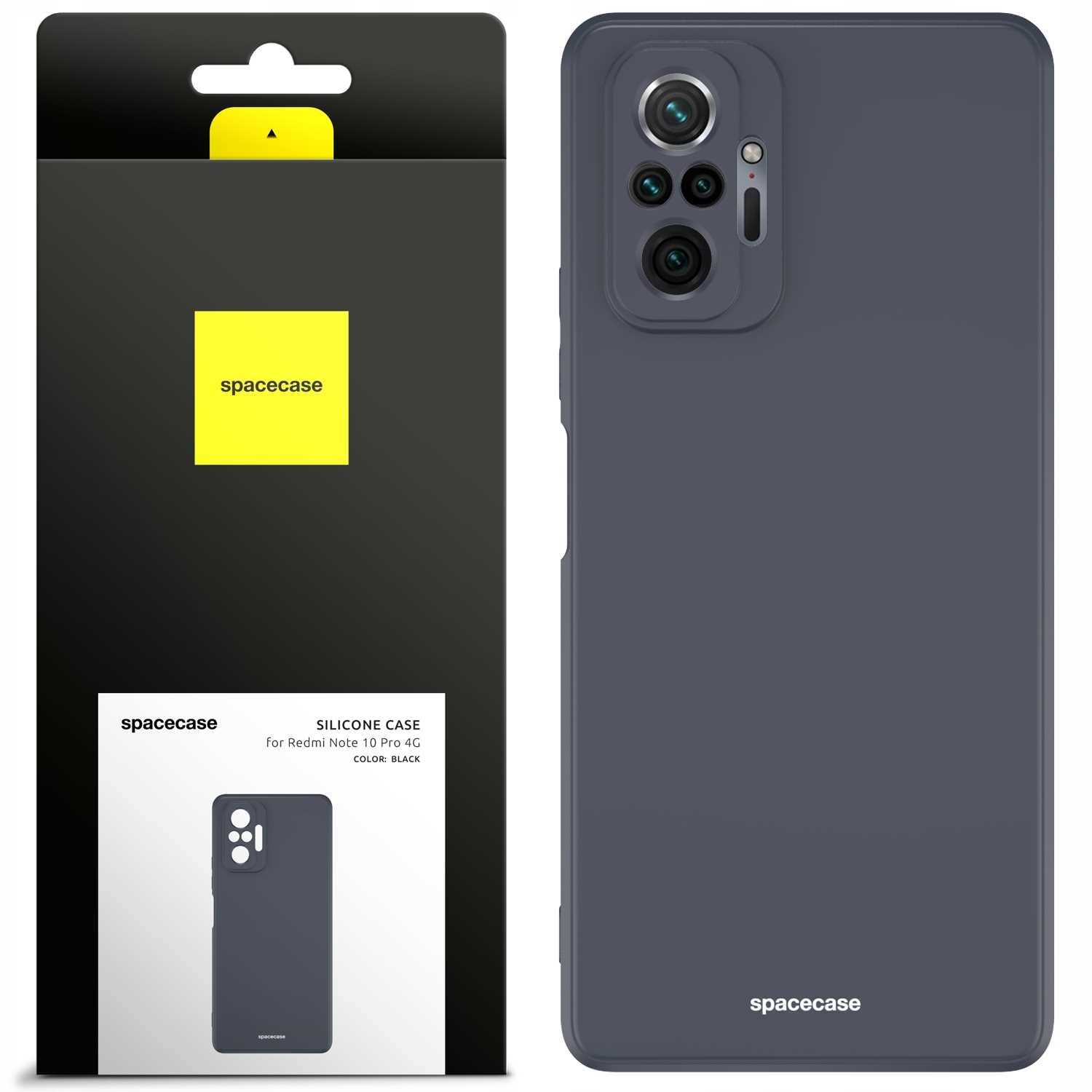 Spacecase Silicone Case Redmi Note 10 Pro Black