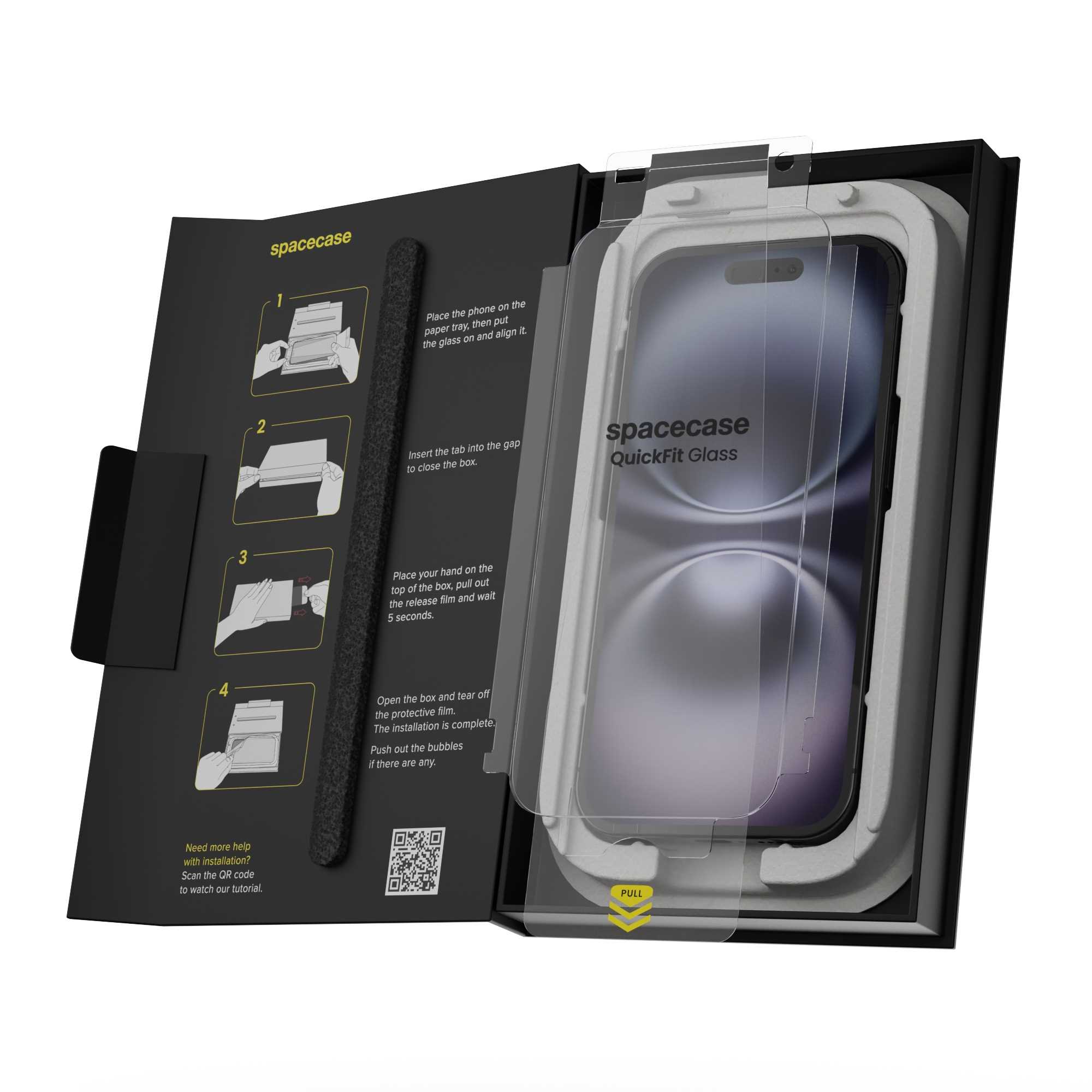 Spacecase QuickFit Glass iPhone 15 / 16