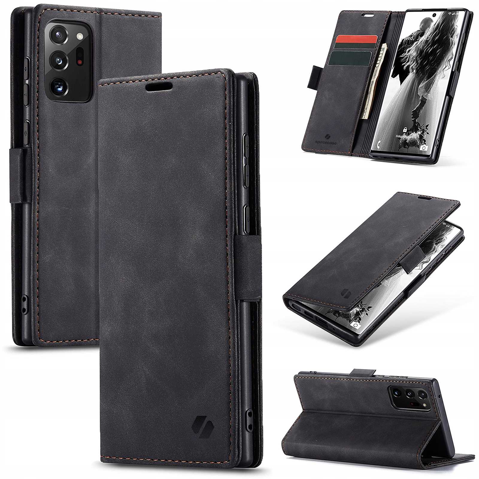 Spacecase Wallet Galaxy Note 20 Ultra black