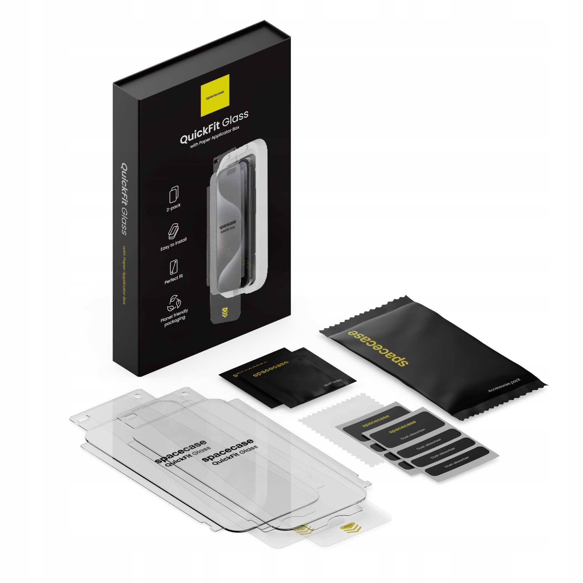 Spacecase QuickFit Glass iPhone 12/12 Pro