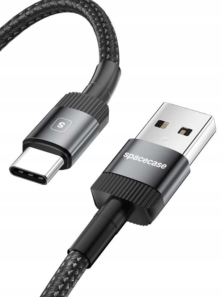 Spacecase Usb-C Cable 1M 3A Black