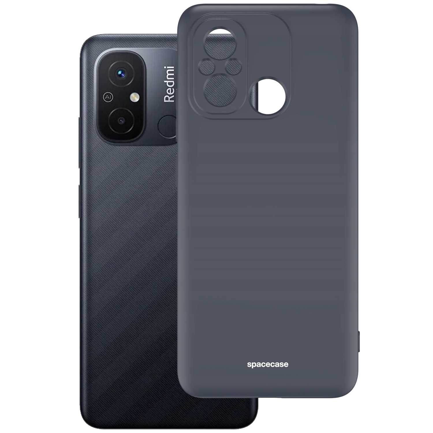 Spacecase Silicone Case Redmi Redmi 12C Black