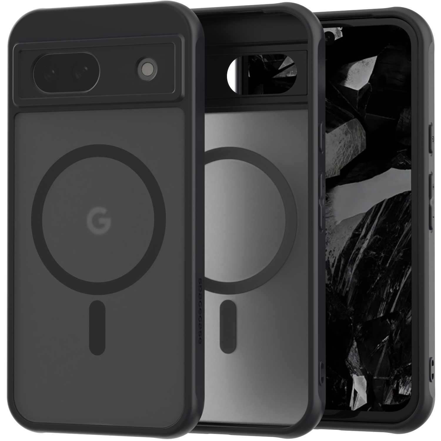 Spacecase Hybrid Mag Google Pixel 8A Black