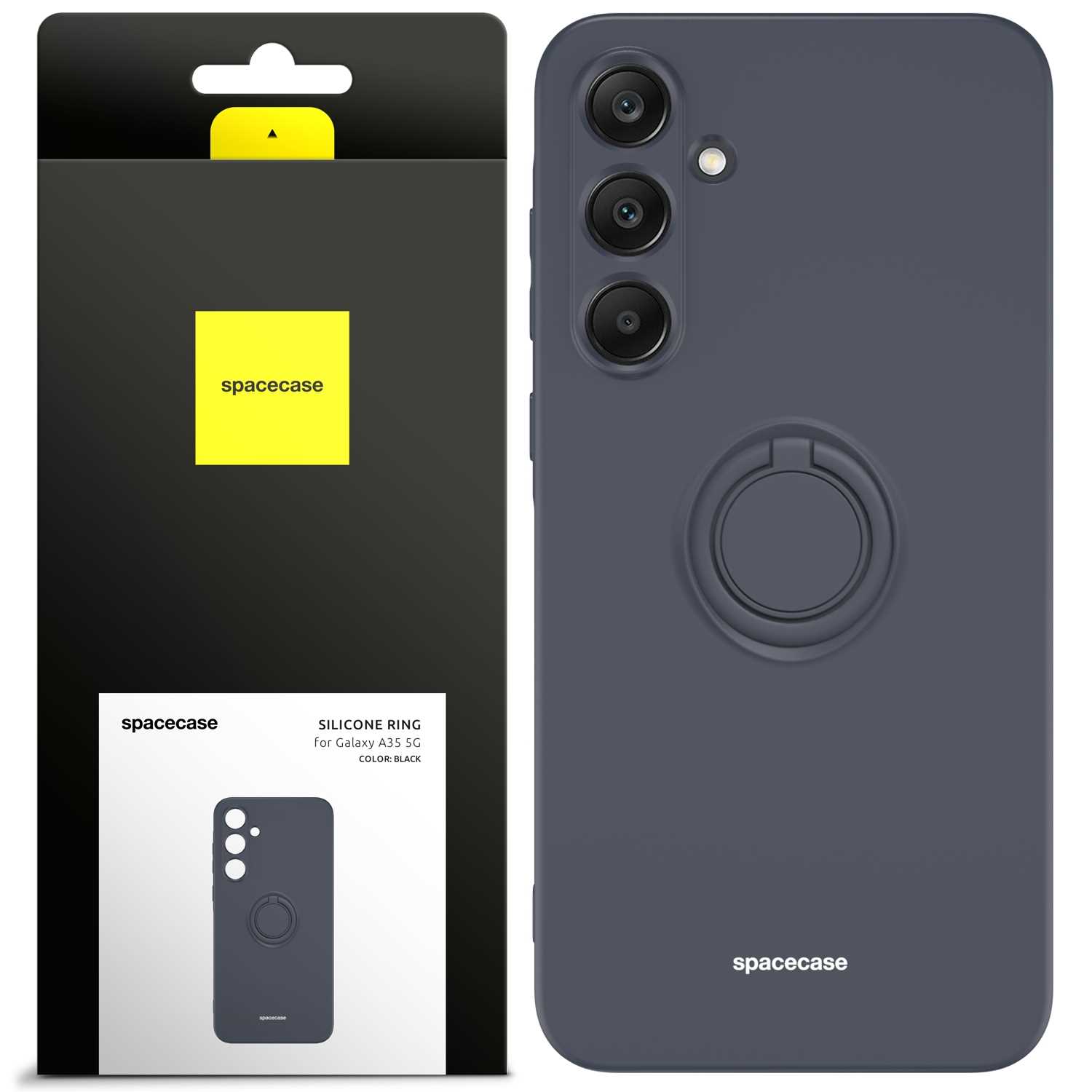 Spacecase Silicone Ring Galaxy A35 5G Black