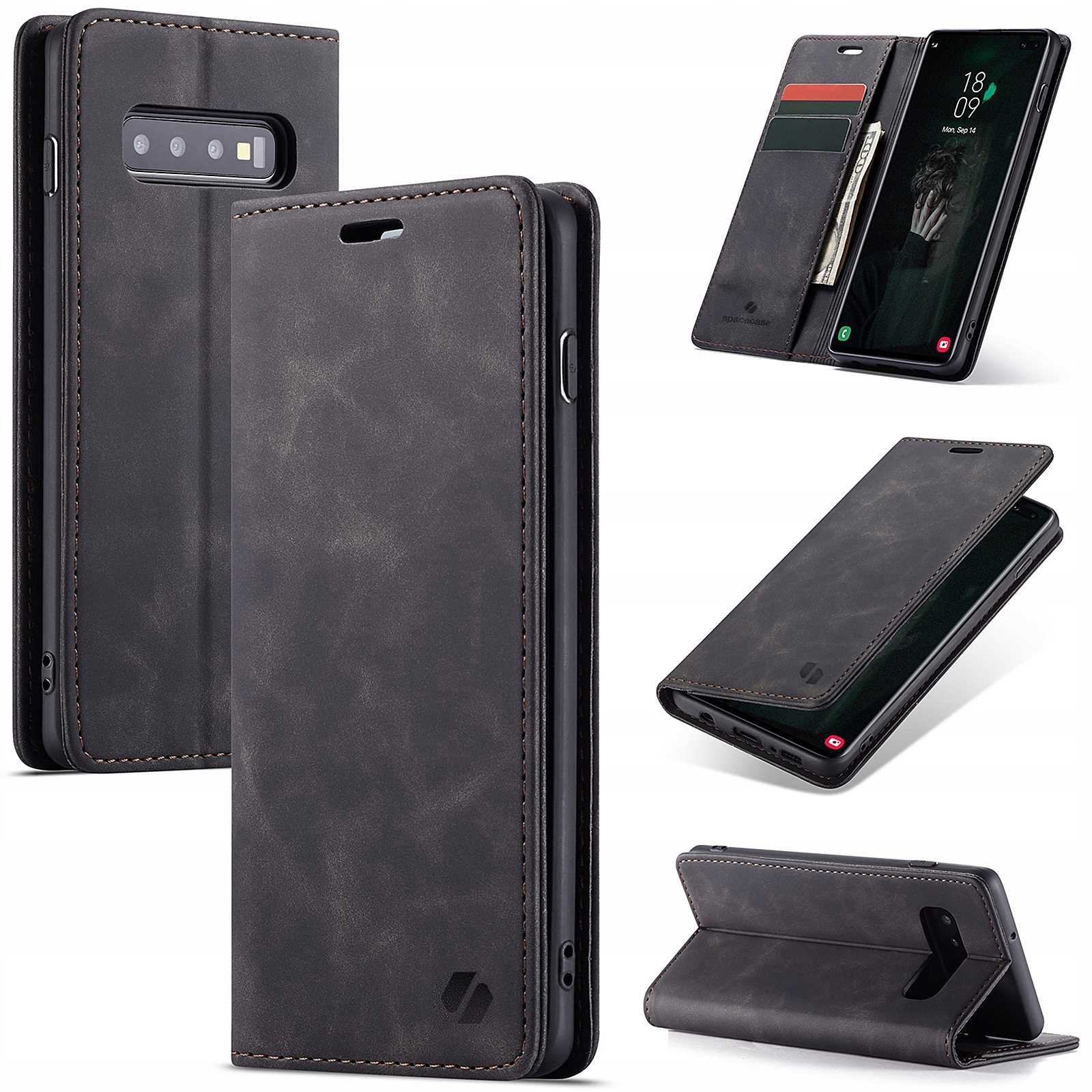 Spacecase Wallet Galaxy S10+ black