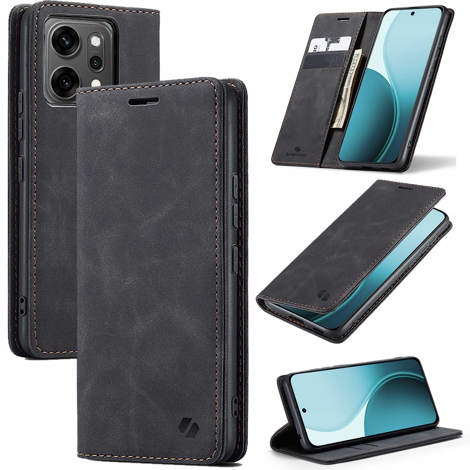 Spacecase Wallet Oppo Reno14 Pro 5G black