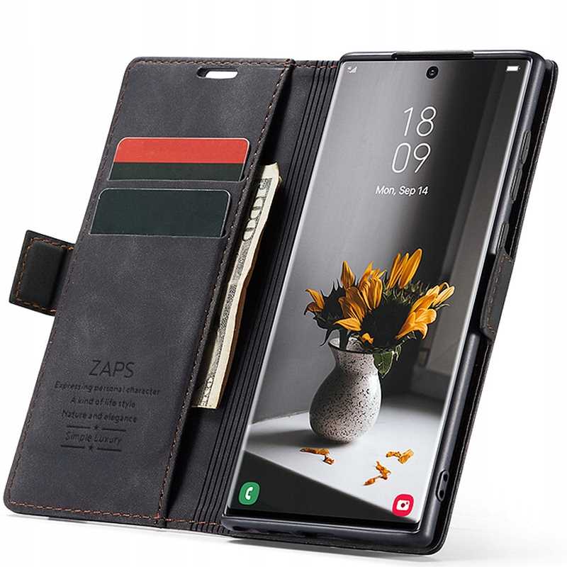 Spacecase Wallet Galaxy S23 Ultra Czarny