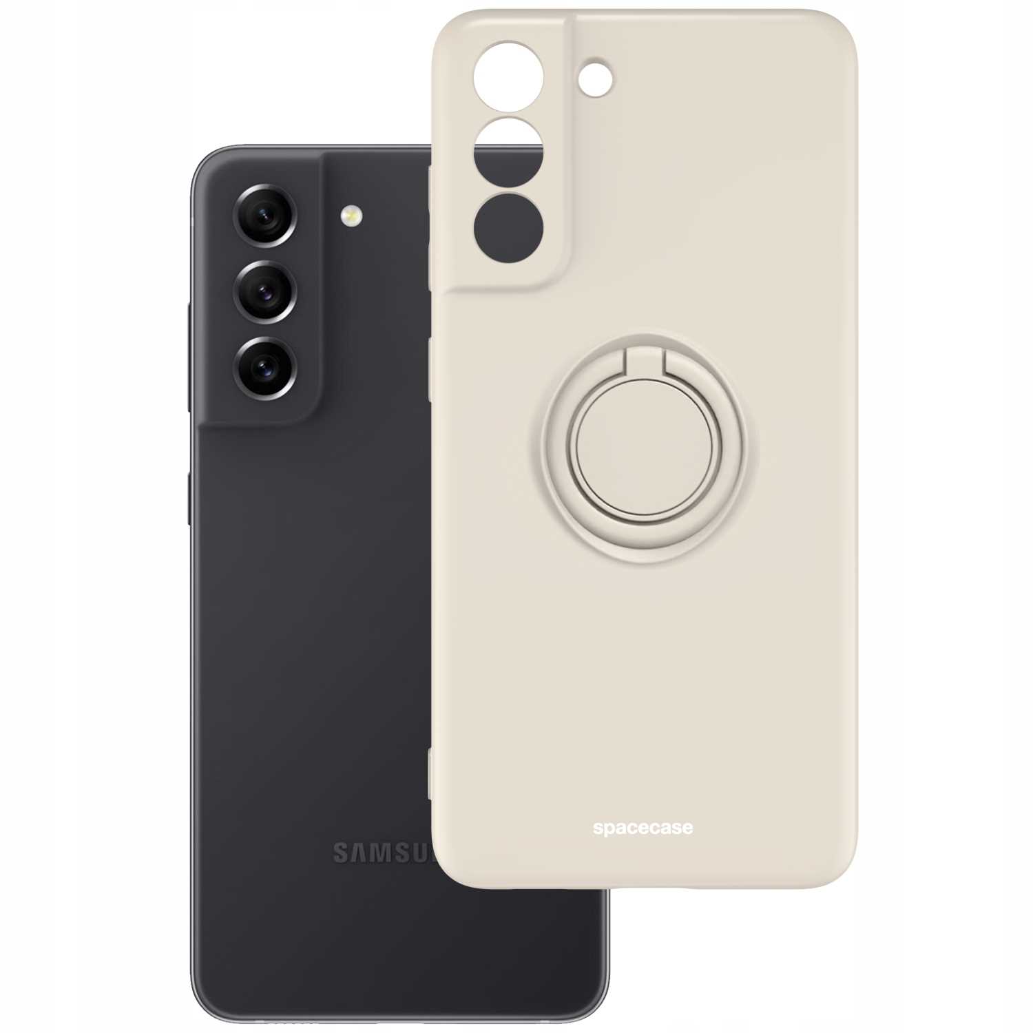 Spacecase Silicone Ring Galaxy S21 Fe Bone