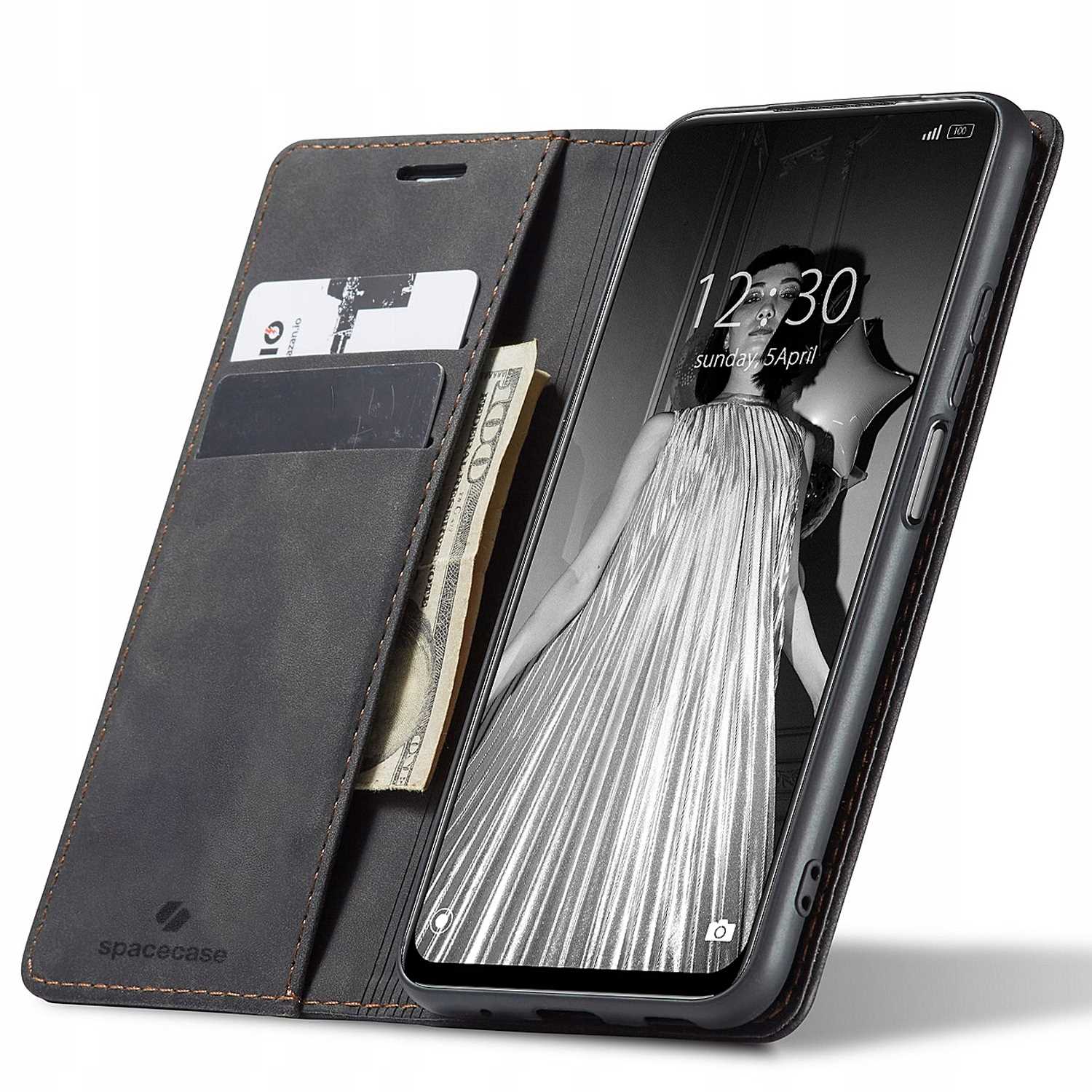 Spacecase Wallet Poco M3 Pro/Redmi Note 10 5G Black