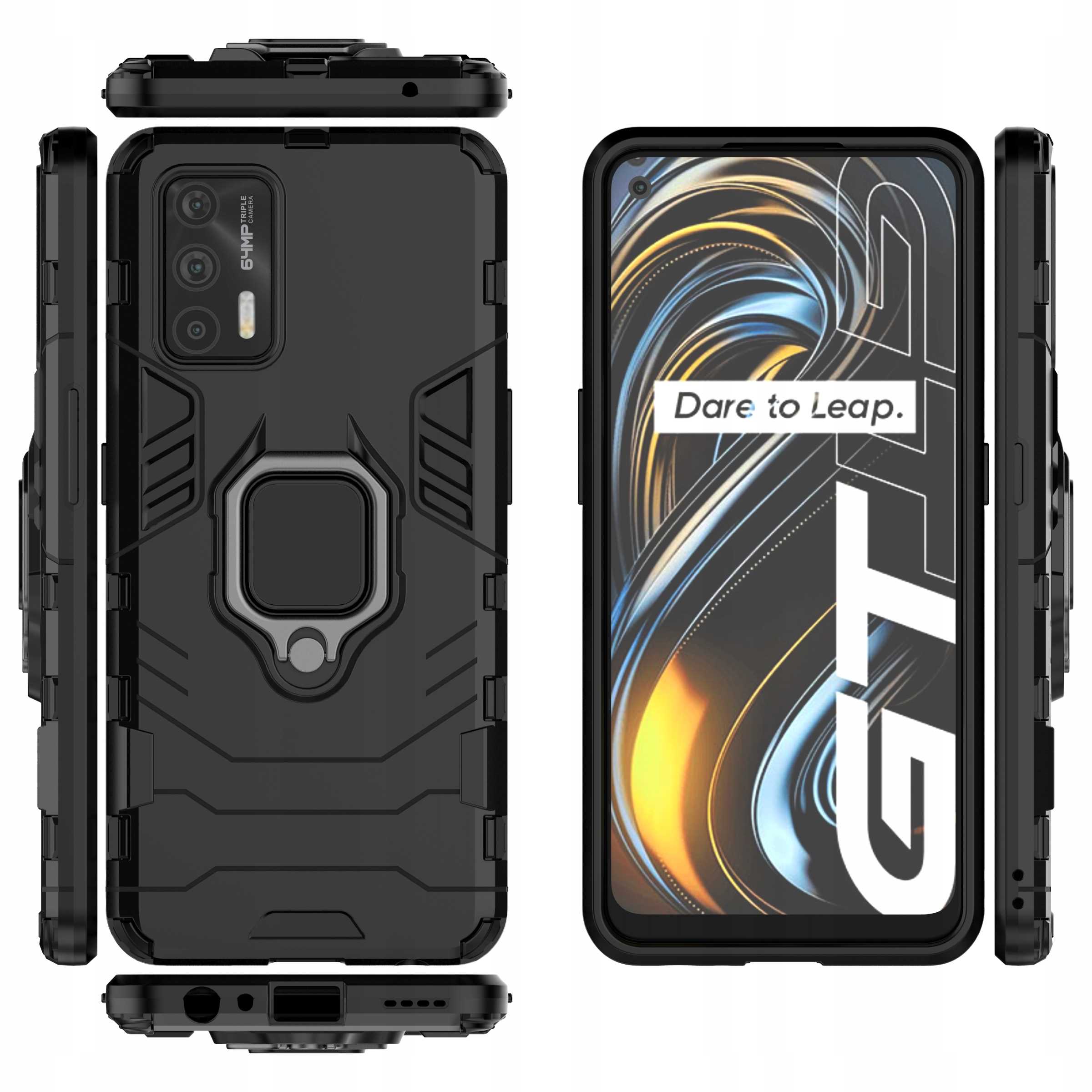 Spacecase X-Ring Realme Gt 5G Czarny