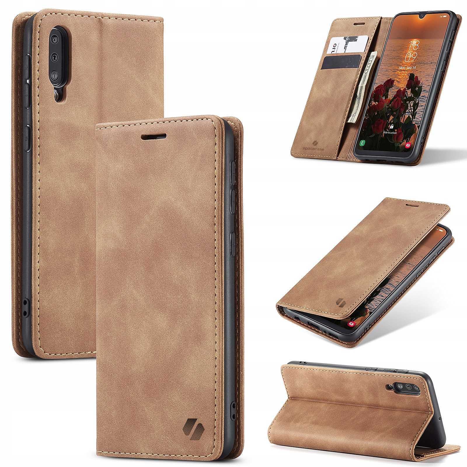 Spacecase Wallet Galaxy A50 Light Brown