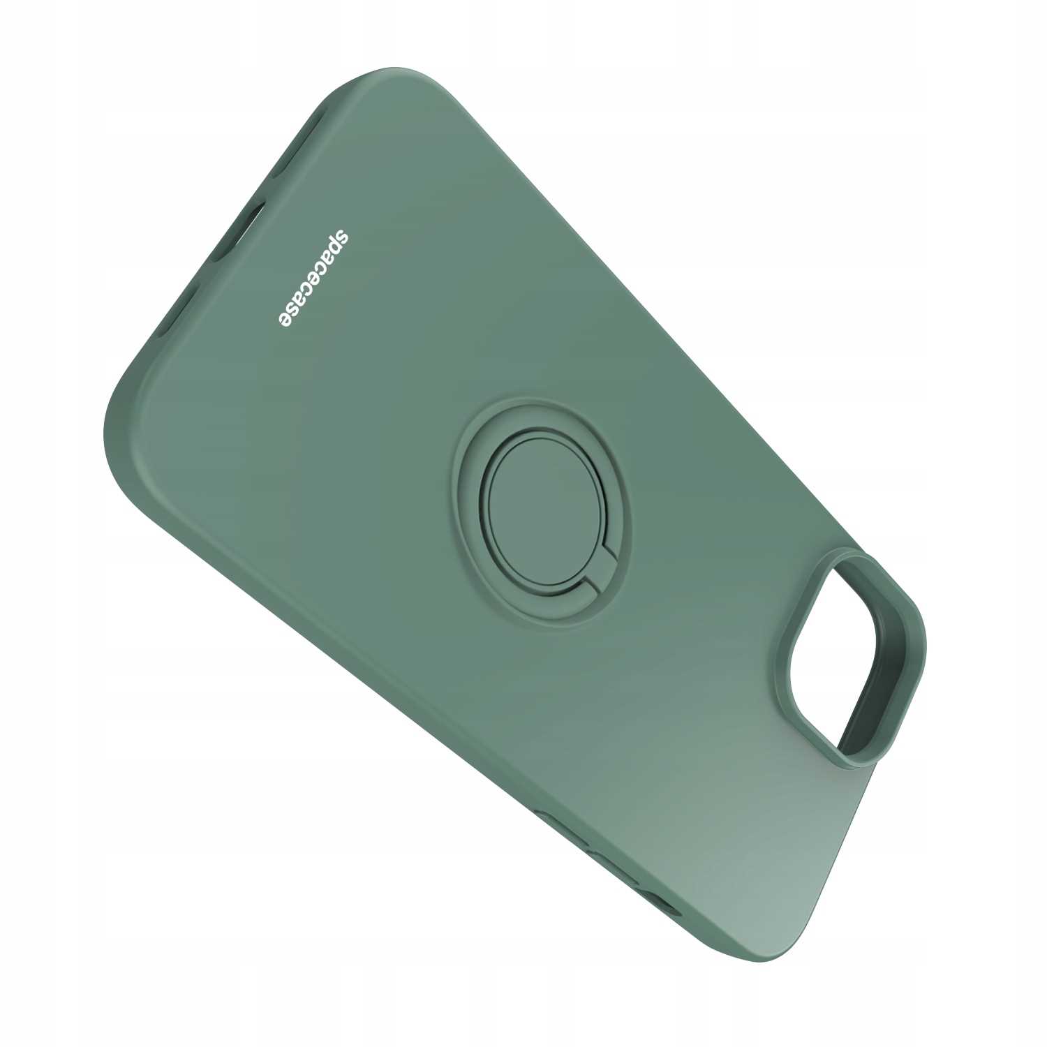 Spacecase Silicone Ring Iphone 15 Plus Dark Green