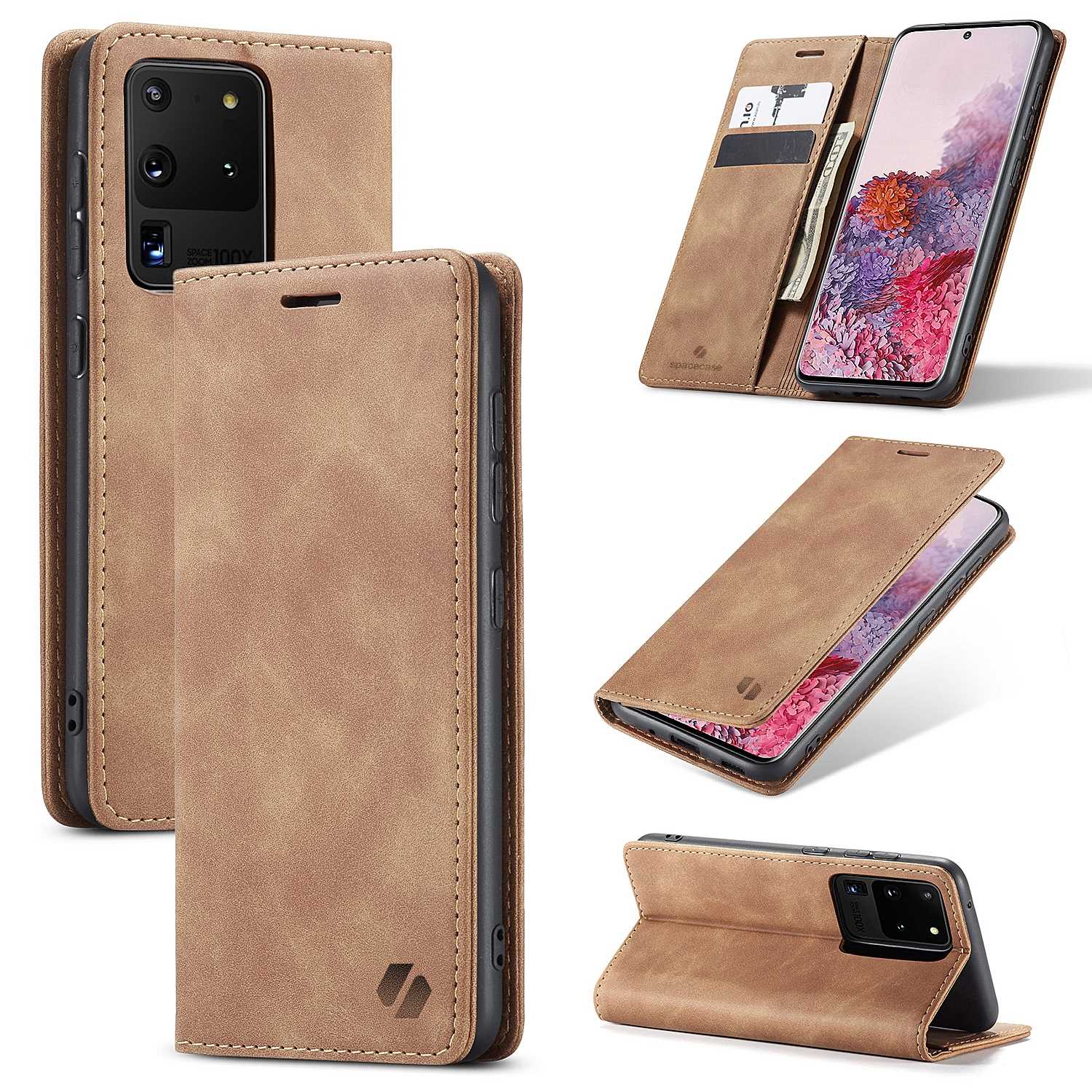Spacecase Wallet Galaxy S20 Ultra Light Brown