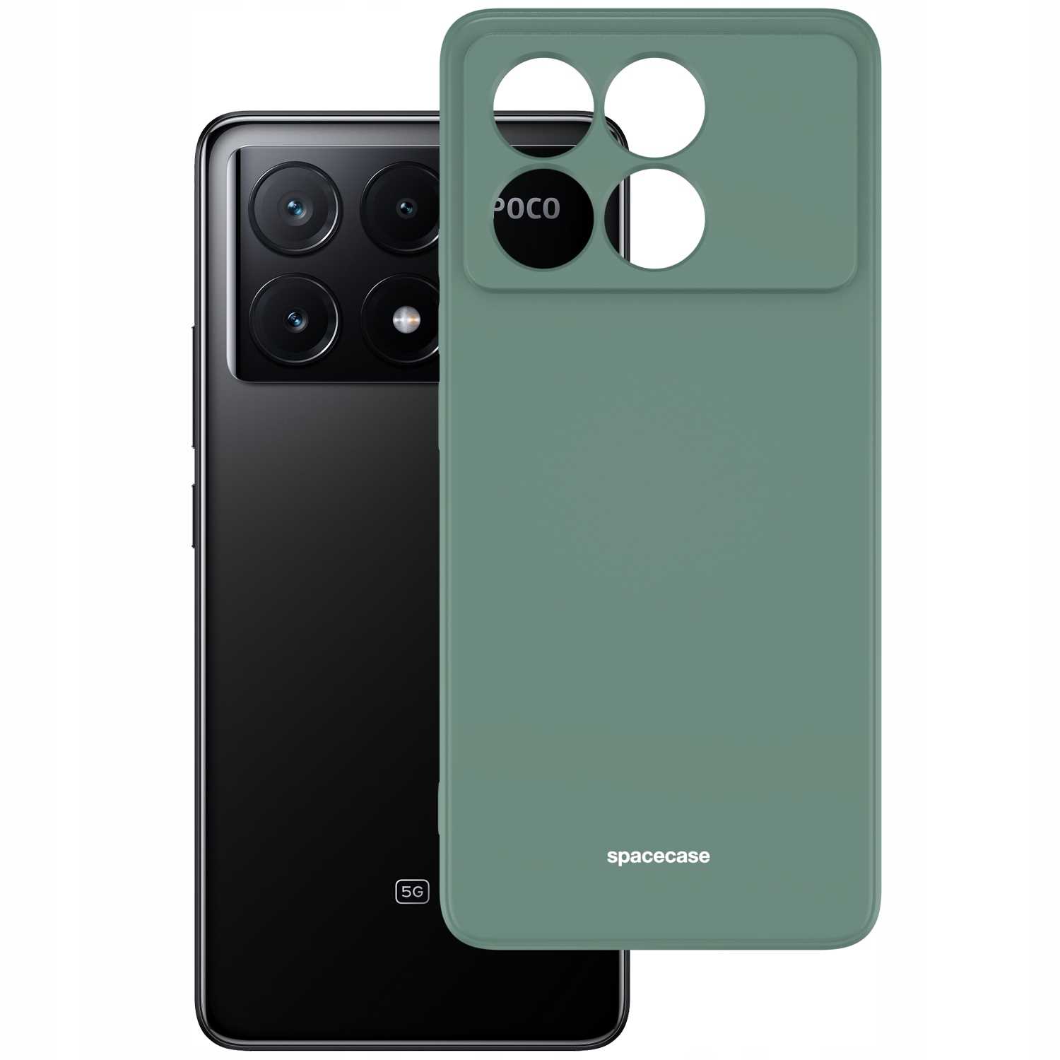 Spacecase Silicone Case Poco X6 Pro 5G dark green