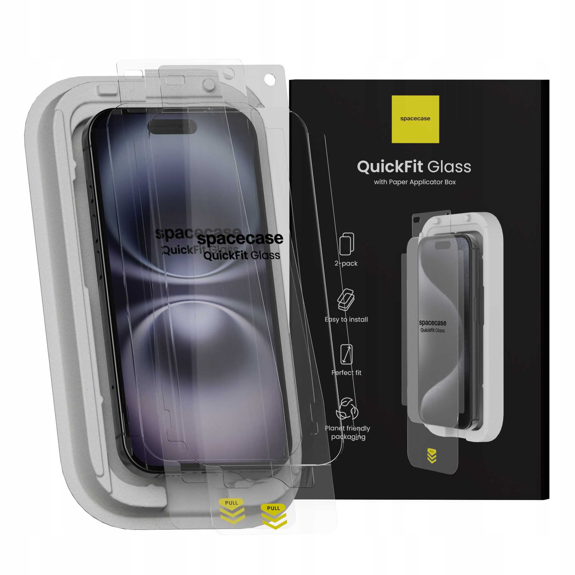 Spacecase QuickFit Glass iPhone 15 / 16