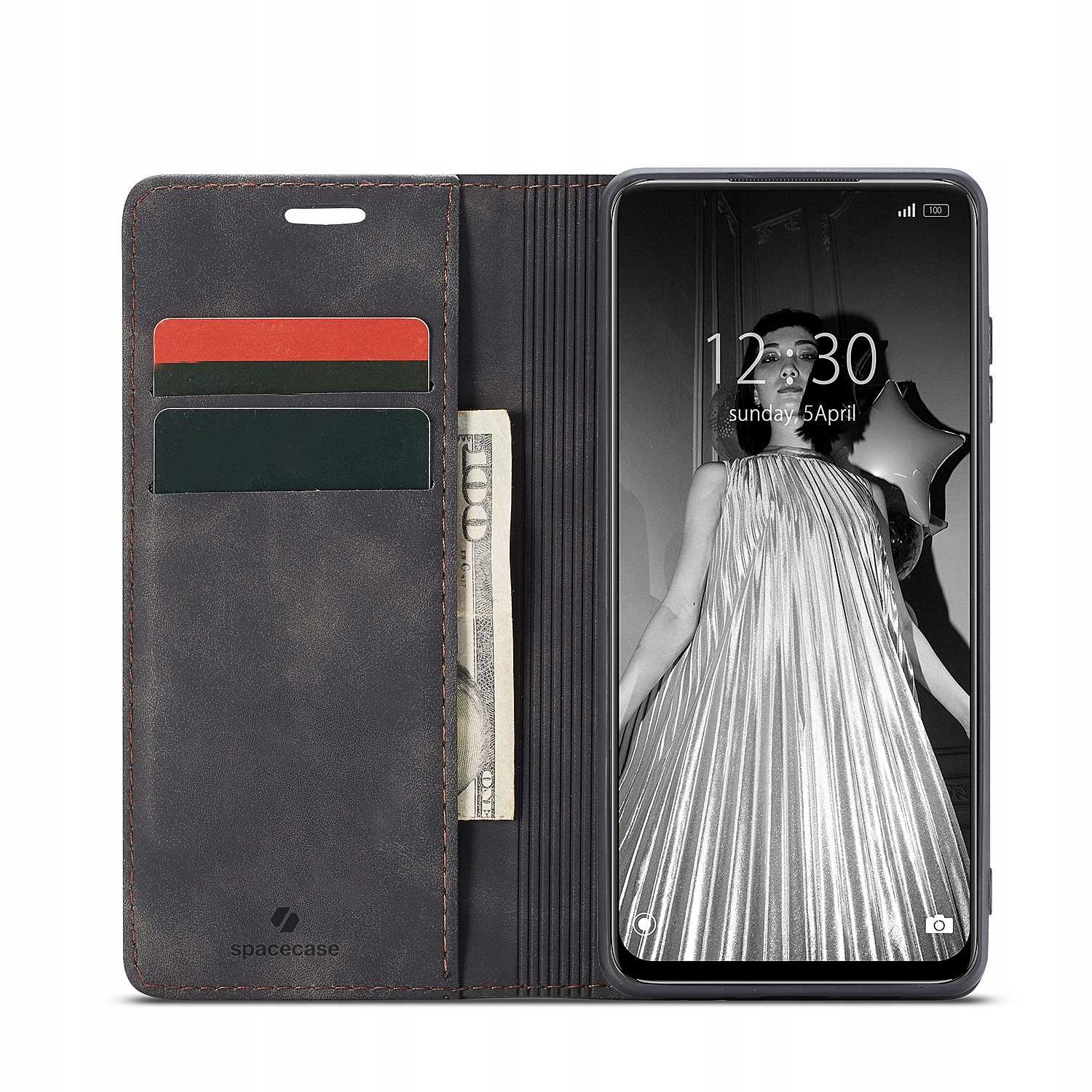 Spacecase Wallet Poco M3 Pro/Redmi Note 10 5G Black
