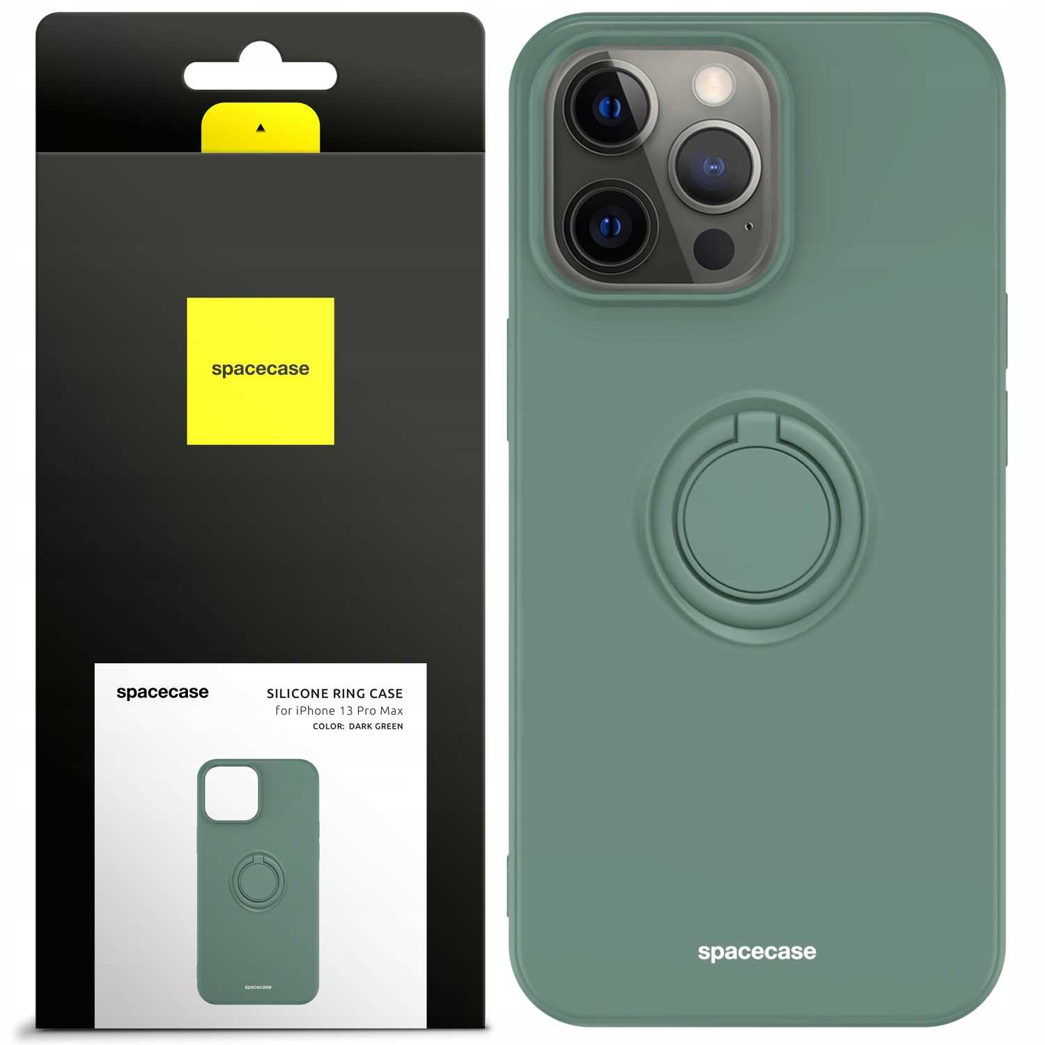 Spacecase Silicone Ring iPhone 13 Pro Max dark green