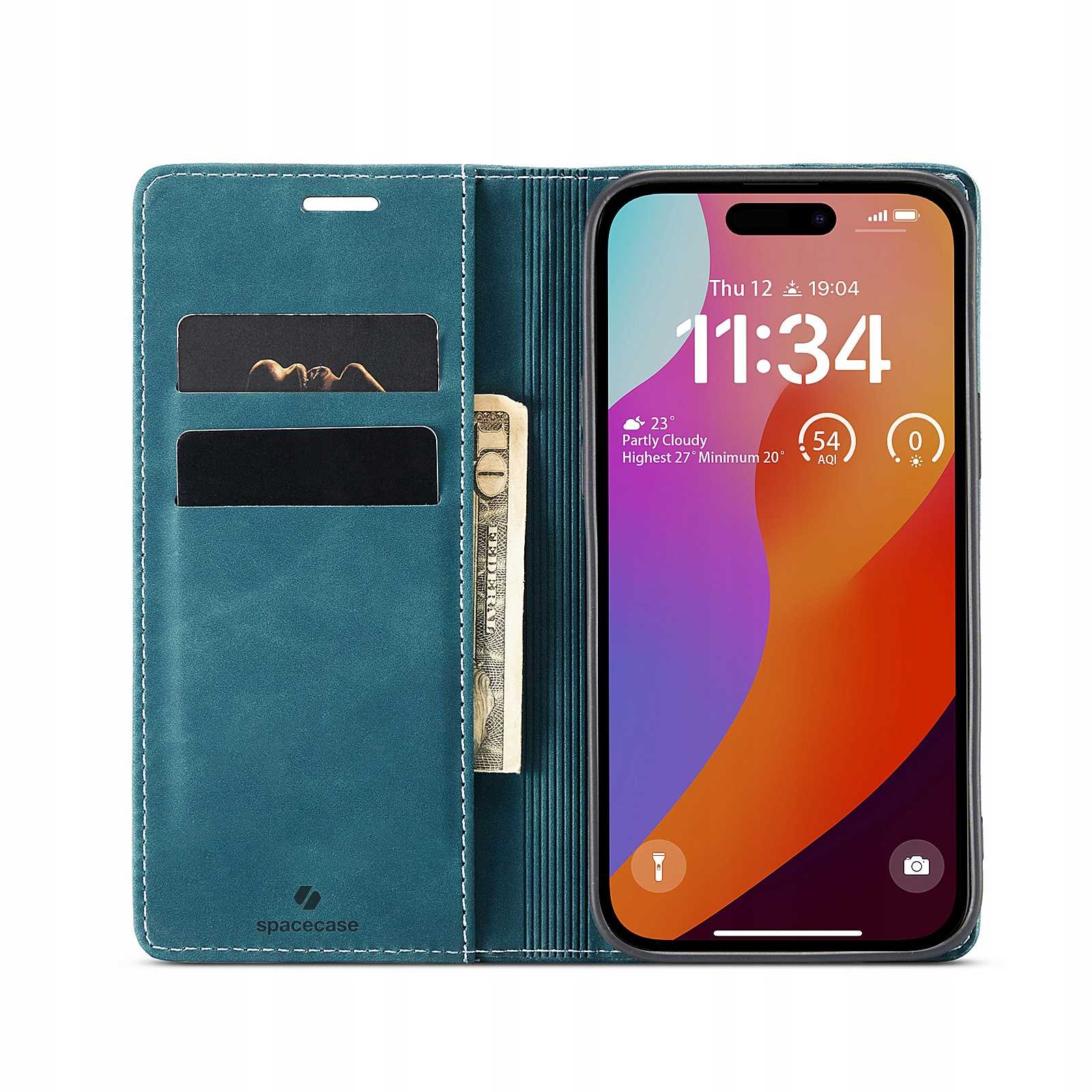 Spacecase Wallet iPhone 15 Pro max blue