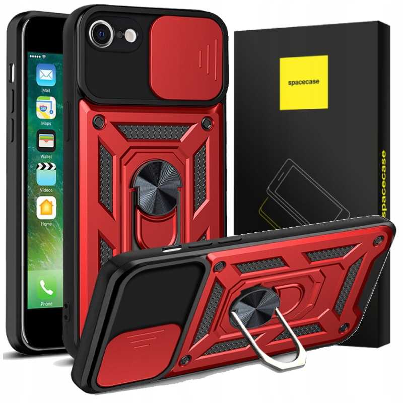 Spacecase Camring iPhone 7/8/SE red