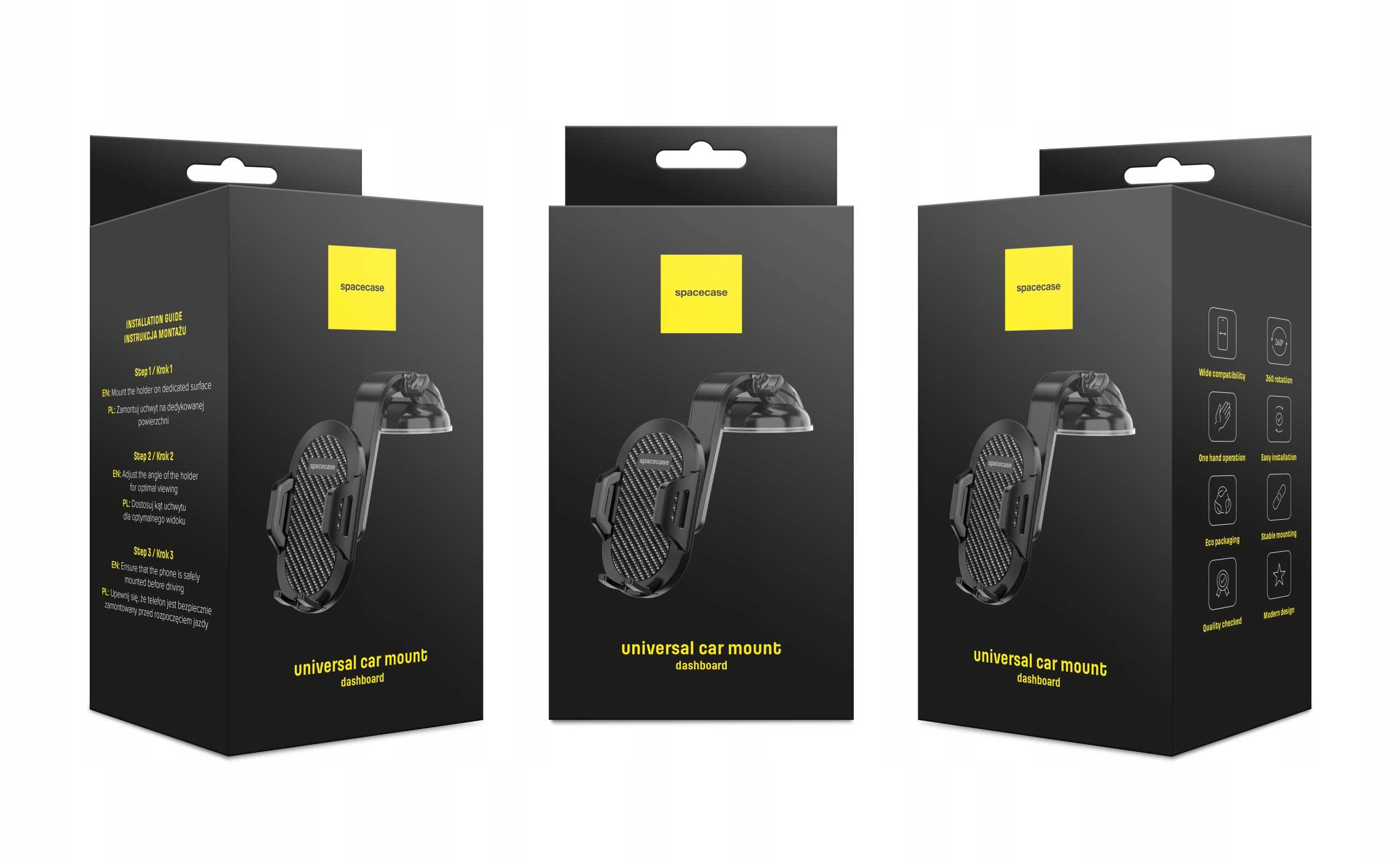 Spacecase Car Holder SC15 Universal Dash black