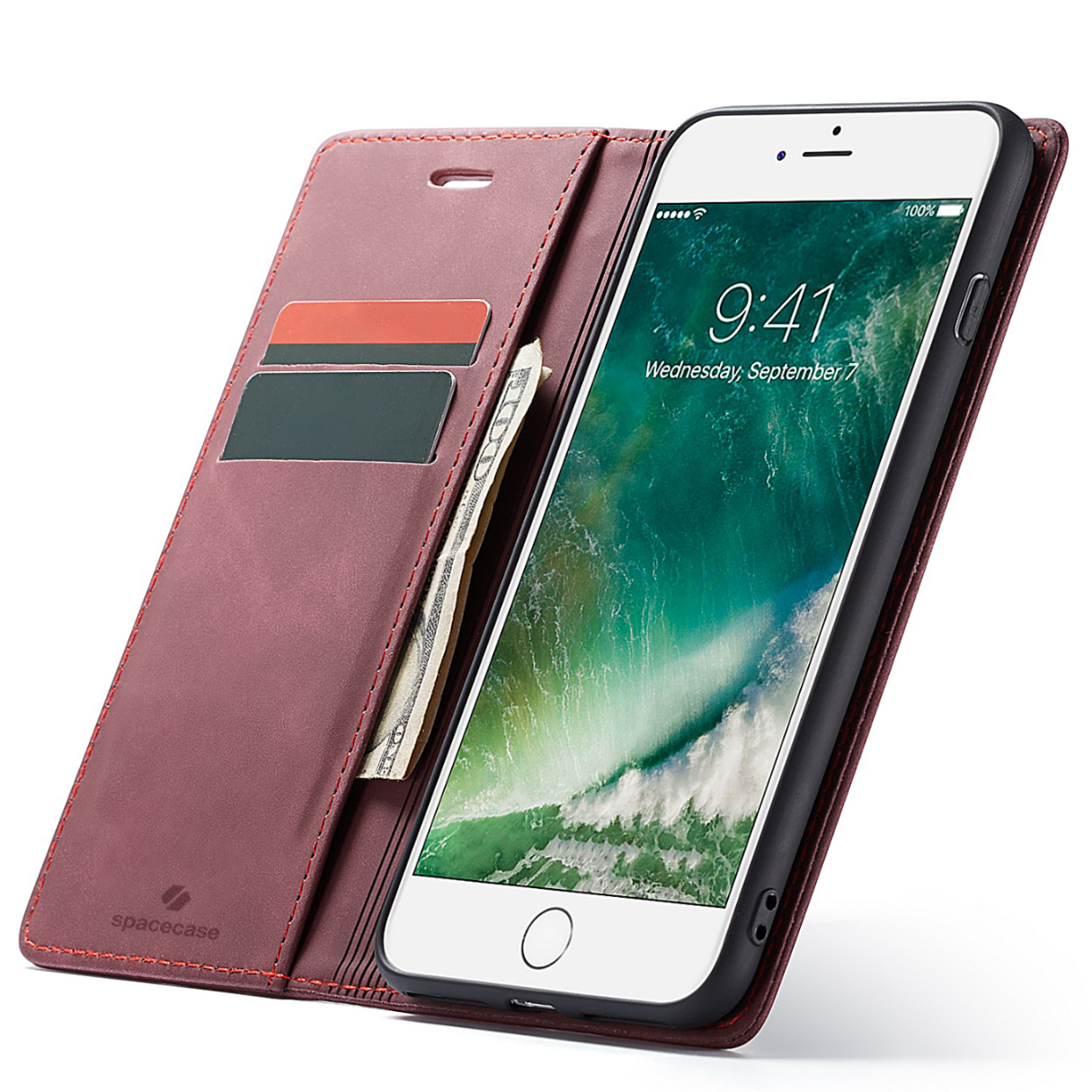 Spacecase Wallet iPhone 6/6s Plus red