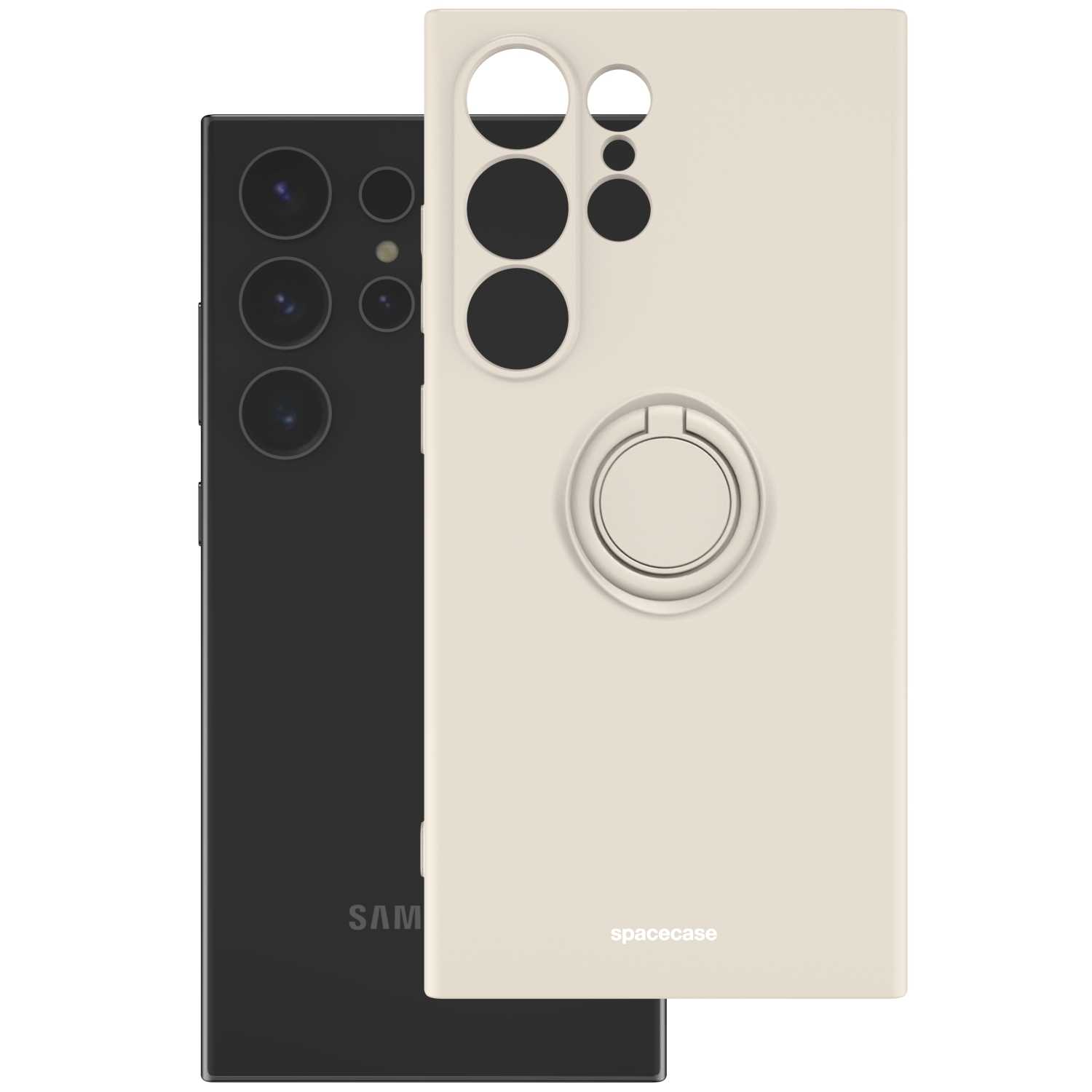 Spacecase Silicone Ring Galaxy S24 Ultra bone