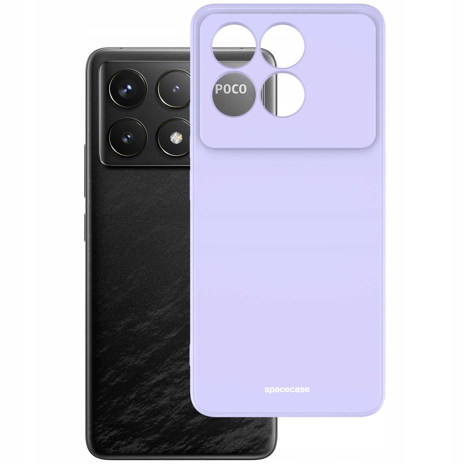 Spacecase Silicone Case Poco F6 Pro light purple