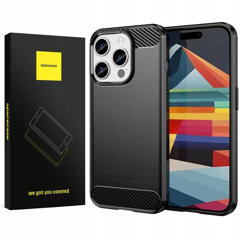 Spacecase Carbon Iphone 15 Pro Black